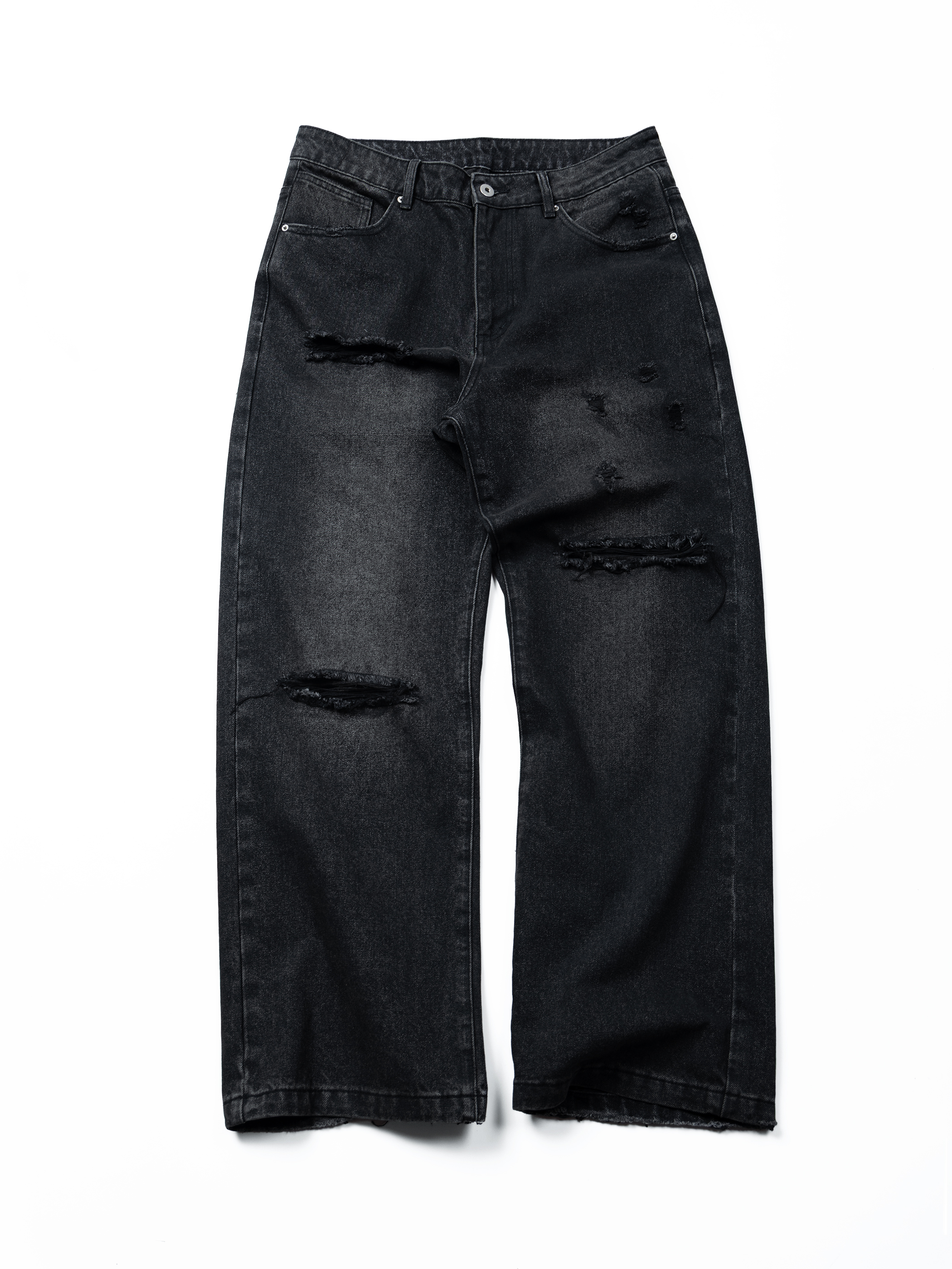 Anonymous Talking｜S26-P06 – Distressed Jeans (Black)
