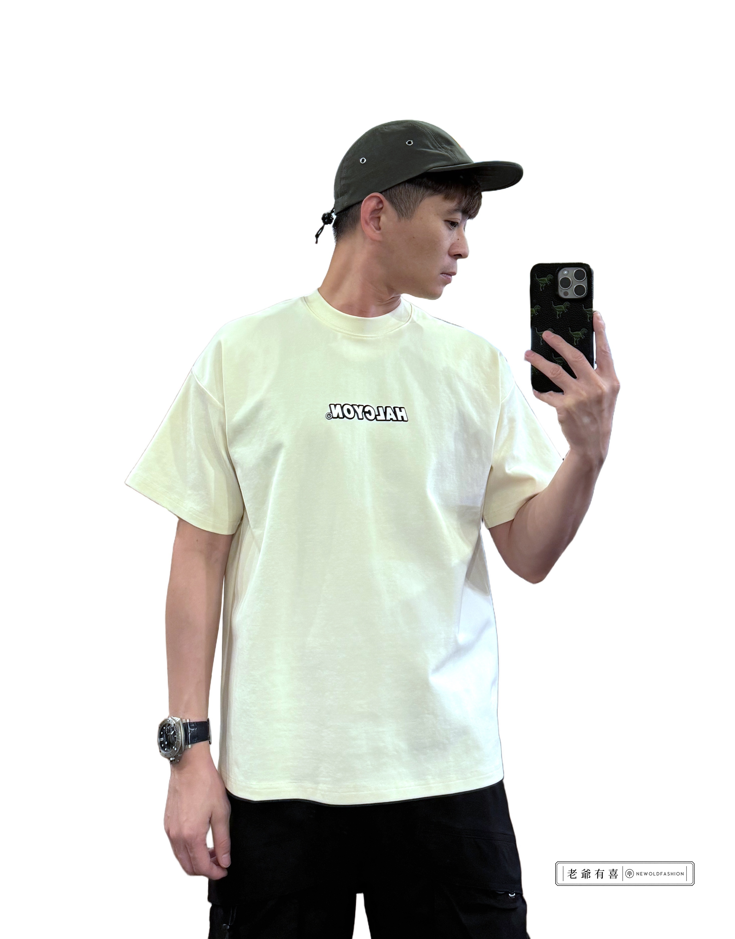 『新品上市』重磅Halcyon框線短T(NOF2405S6005)-米