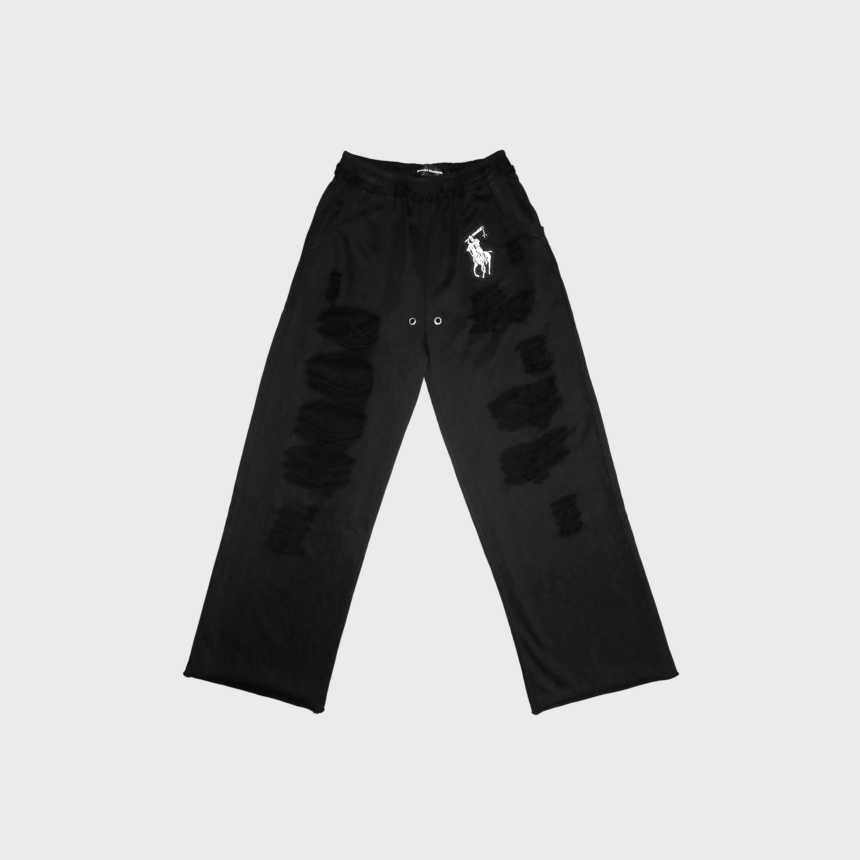 Bornrich｜Bolo Distressed Sweatpants (Black)