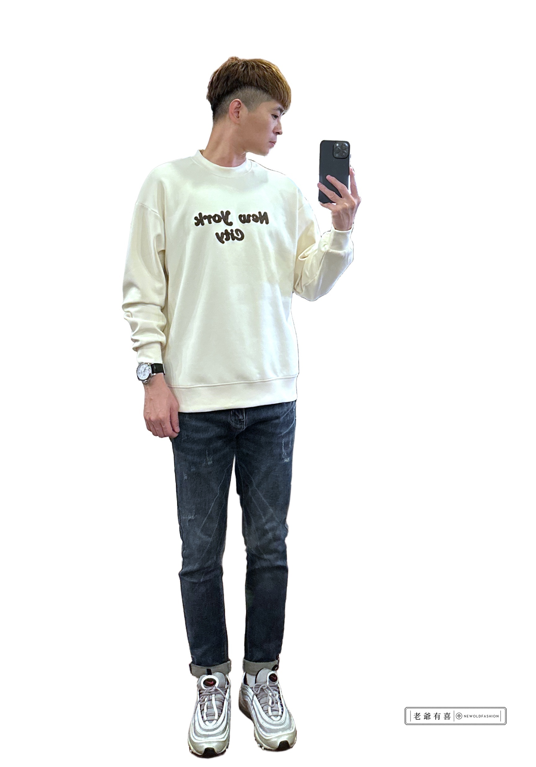 重磅NEW YORK刺繡大學T－米｜ (NOF2309381)