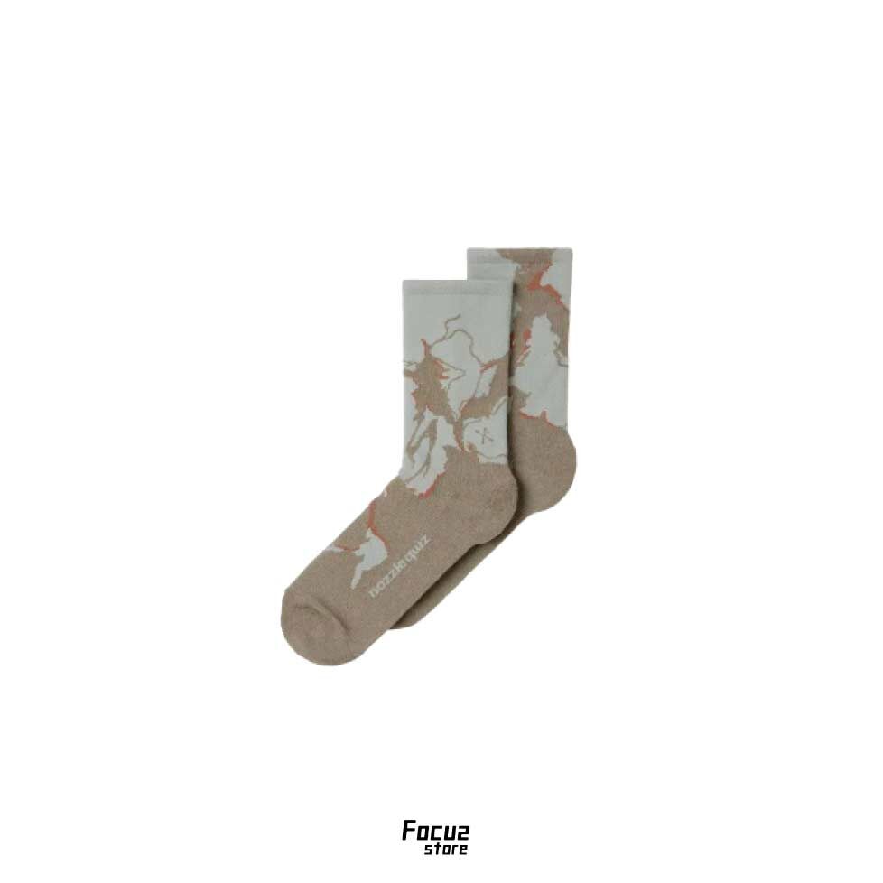 【Focus Store】現貨 Nozzle Quiz Roar Crew Socks "Sand Grey " 運動休閒襪 嗚砂 FJ-QSSX02NS