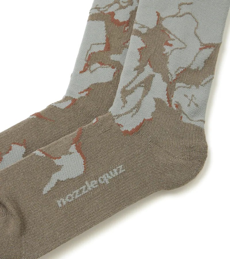 【Focus Store】現貨 Nozzle Quiz Roar Crew Socks "Sand Grey " 運動休閒襪 嗚砂 FJ-QSSX02NS
