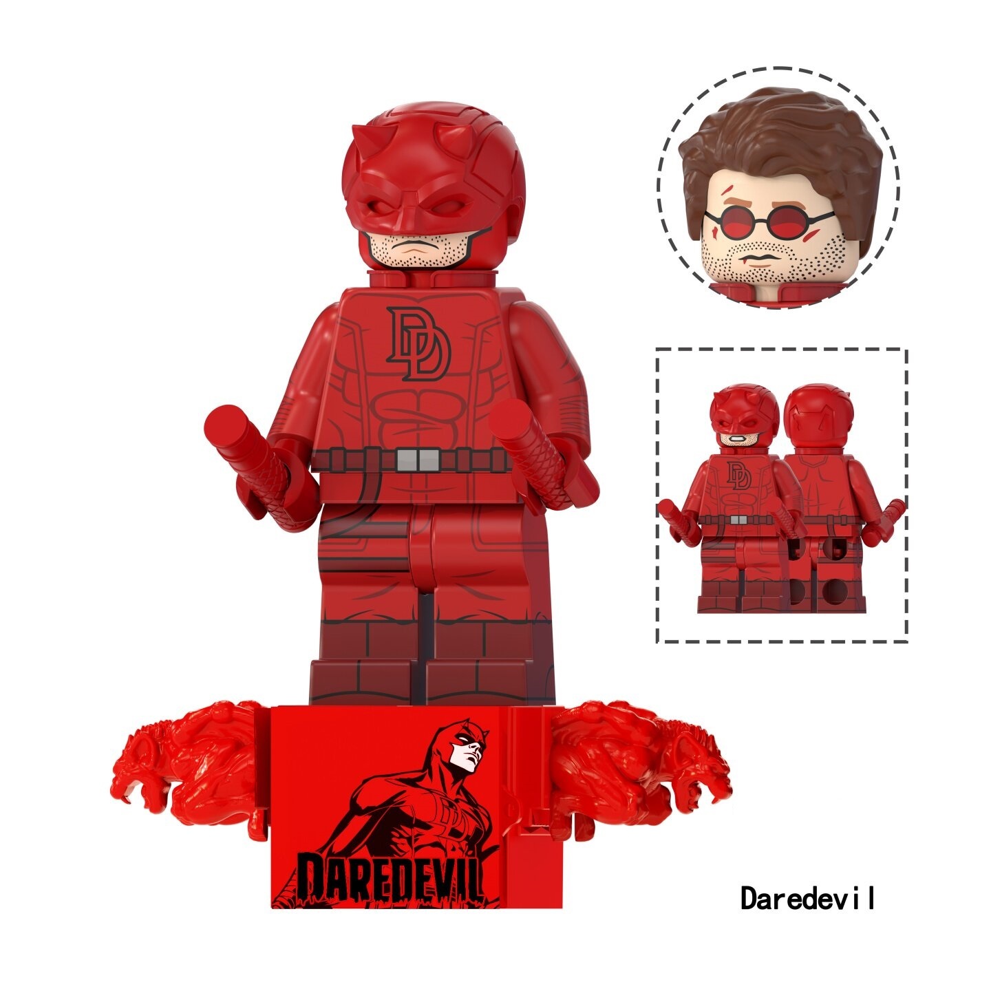 Spiderman Daredevil Marvel Custom Minifigures Fit Lego TV6238 TV1315