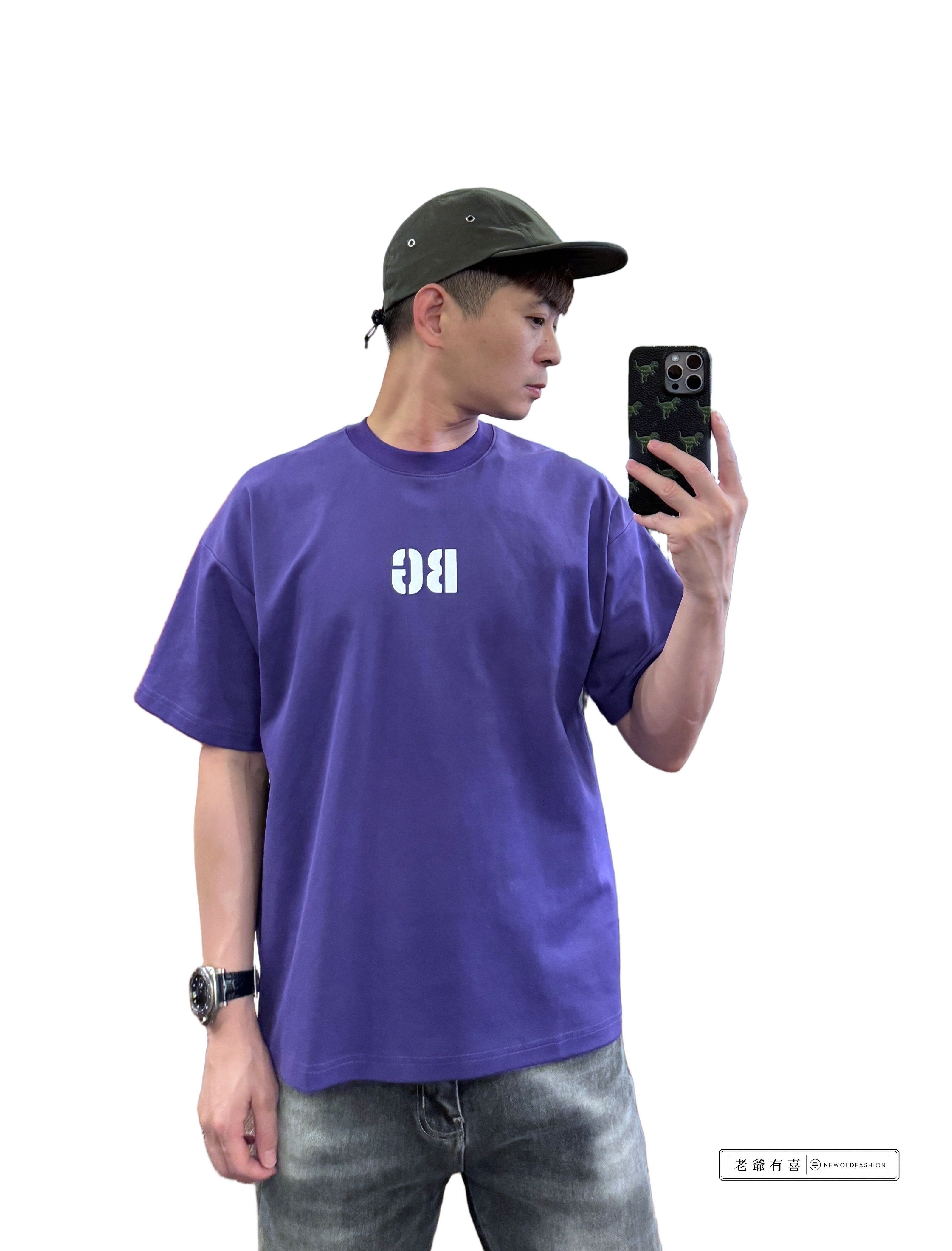 『新品上市』重磅B分割英字短T(NOF2405S6002)-紫