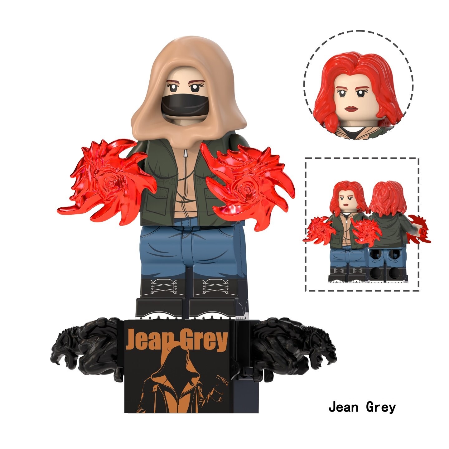 Spiderman Jean Grey Marvel Custom Minifigures Fit Lego TV6238 TV1316