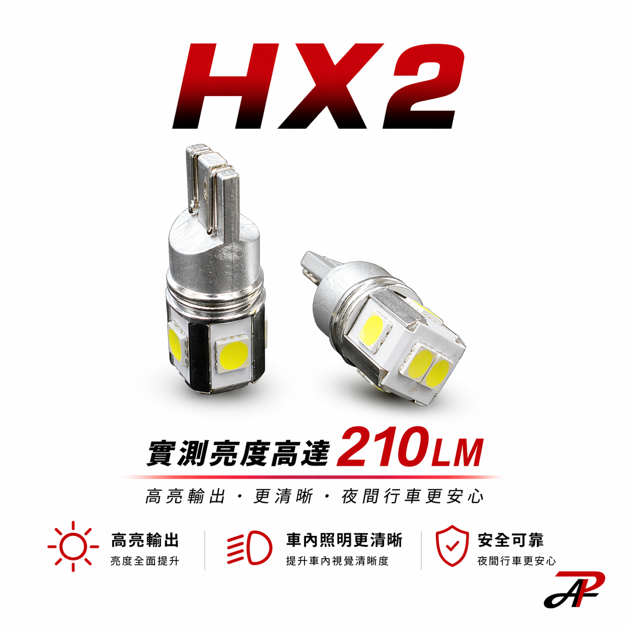 HX2 T10 LED燈泡 實測亮度高達210流明