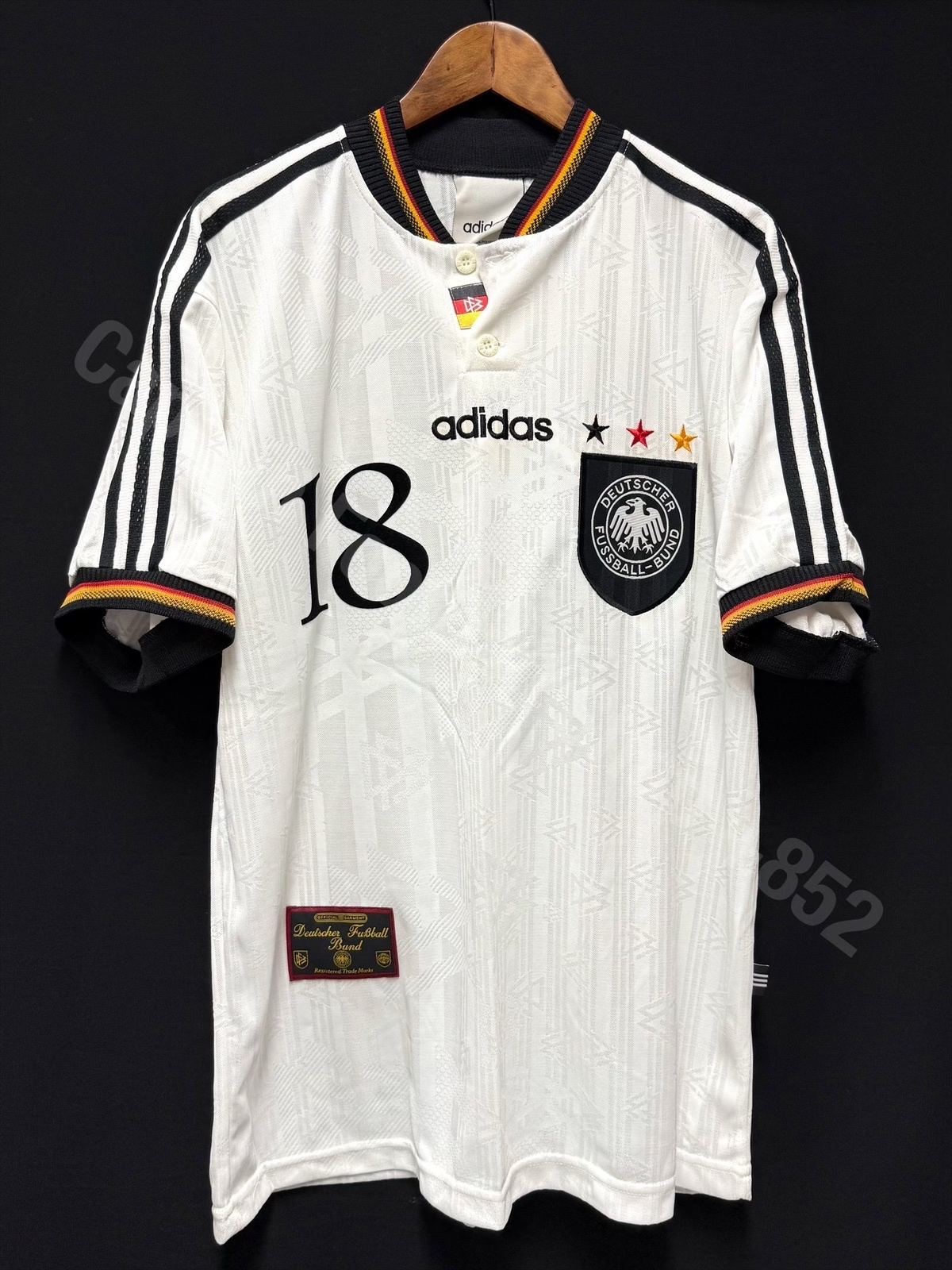 Germany 1996 Adidas Home Shirt and Shorts #18 KLINSMANN