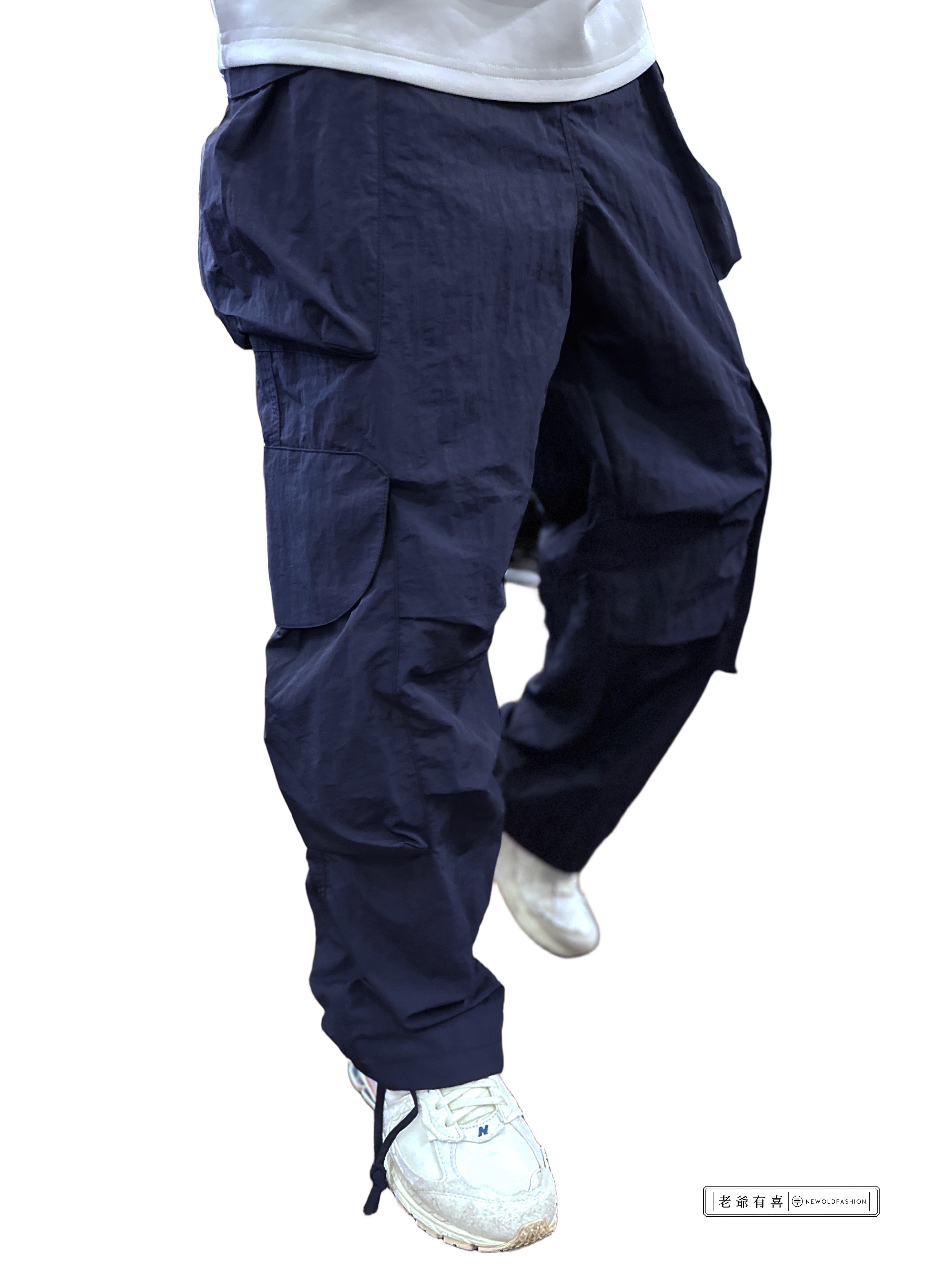重磅多口袋傘兵工裝長褲－深藍｜NEWOLDFASHION 老爺有喜 (NOF230913286)
