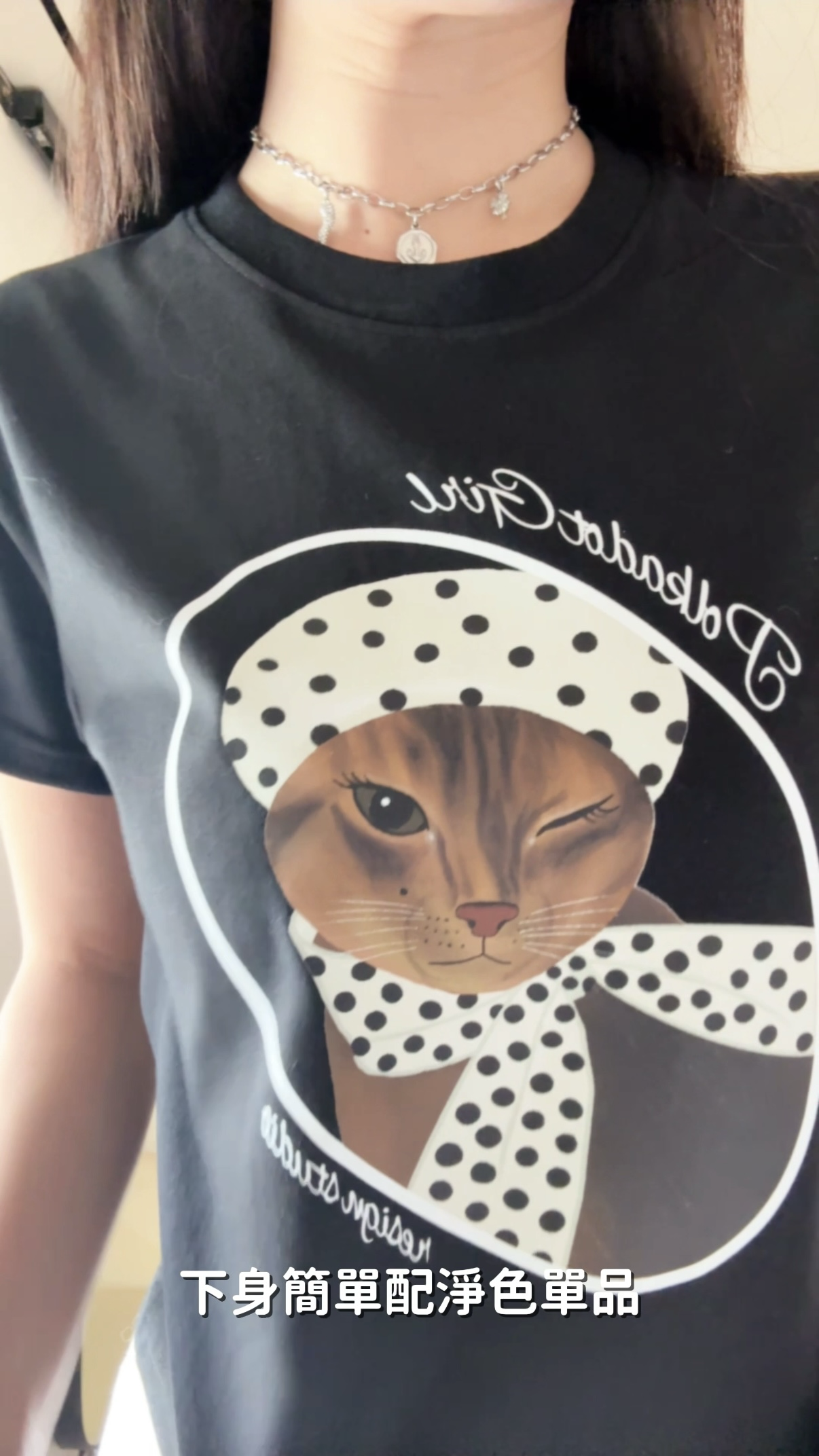 🇹🇭Oversize Polkadot cat • 清邁本土品牌純棉 T恤