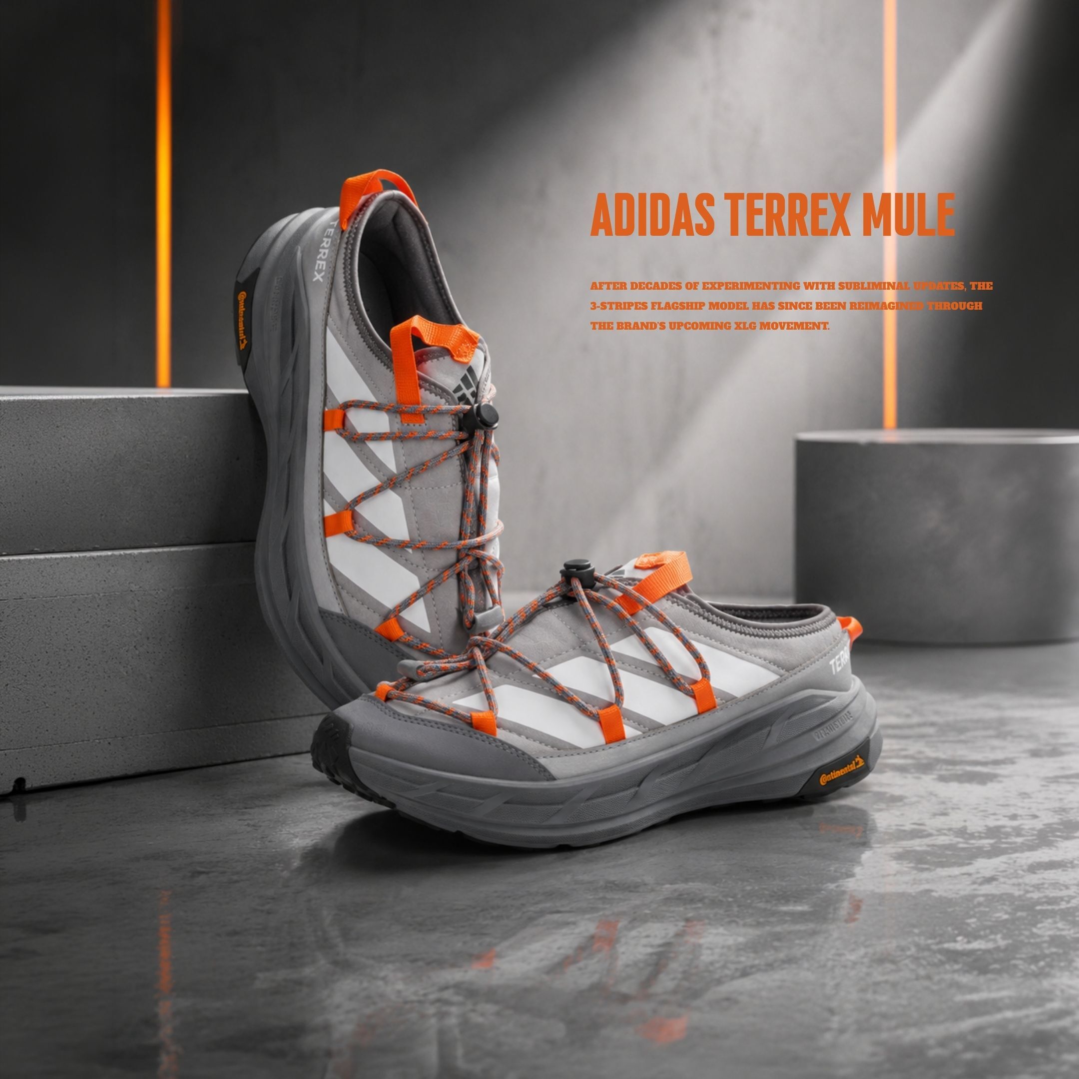 NICEDAY 代購 ADIDAS TERREX FREEHIKER LT 淺灰 灰橘 橘色 亮橘 煙灰 拖鞋 麵包拖 KH5331