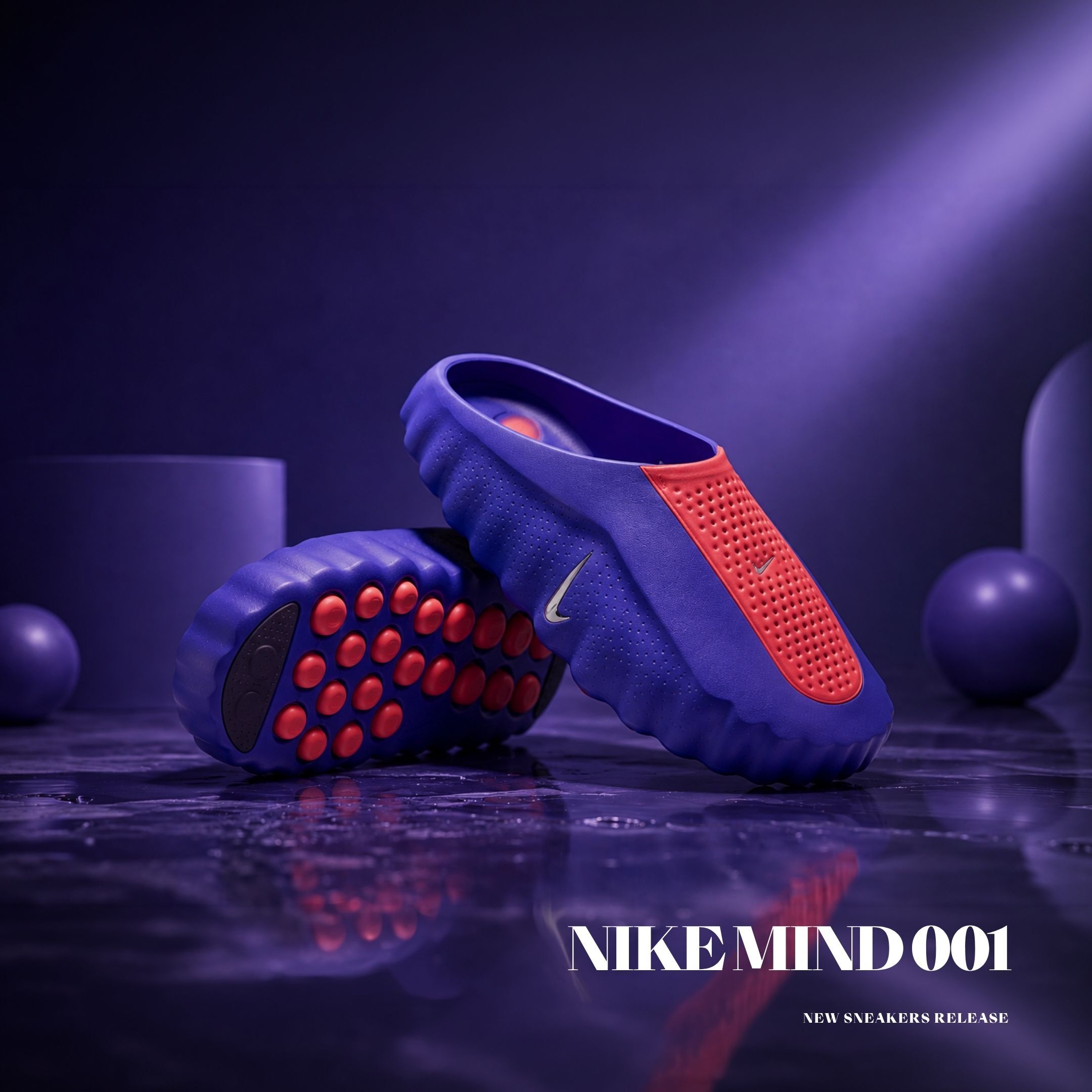 NICEDAY 代購 NIKE MIND 001 AMP 藍 橘 穆勒鞋 拖鞋 按摩 氣墊 IZ6659-400