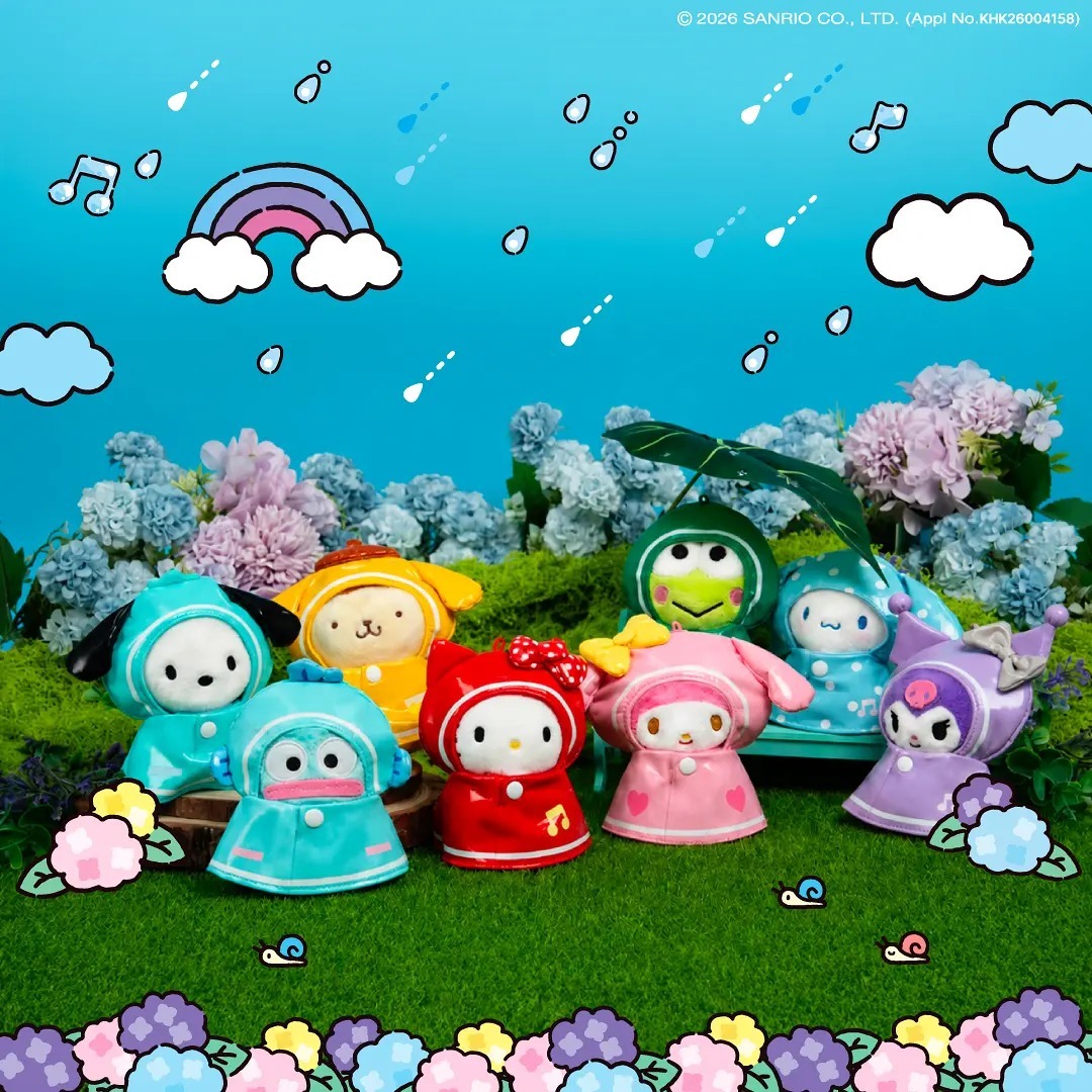 OLIVE YOUNG x Sanrio - Rainy Day Doll Keychains