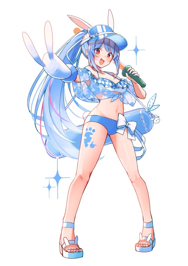 C108「同人代購」[Melonbooks代購」天ぷらいちば - ぺこら水着アクリルスタンド【特典付】