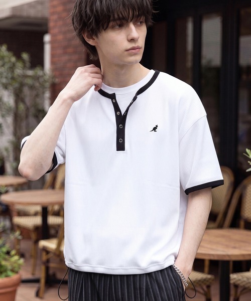日本 Kangol x CORPUS TOKYO Henley Waffle Color T-Shirt [GR26EF051S]