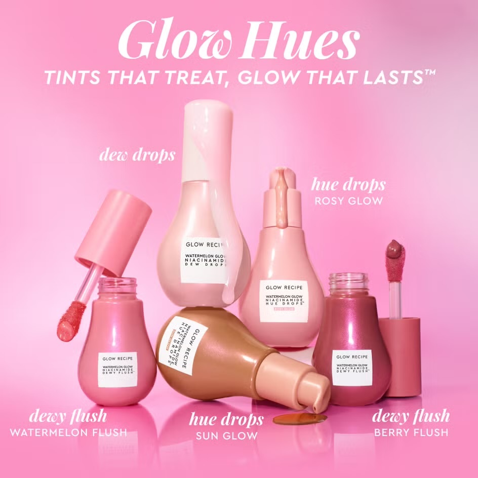 現 貨｜Glow Recipe 亮膚光澤精華胭脂液Watermelon Glow Niacinamide Dewy Flush 1.5ml