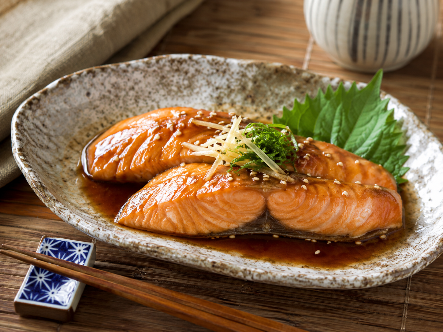 甘露醬油蒸鮭魚