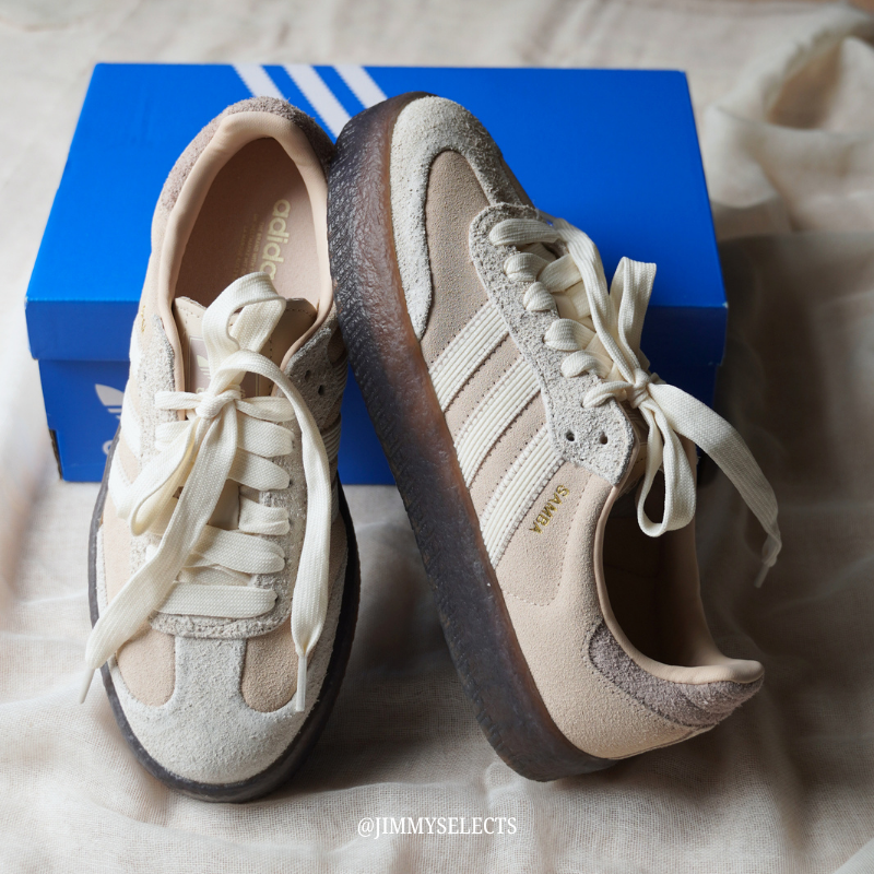 adidas Originals SAMBAE W 女款 厚底 球鞋 亞麻珊瑚粉 麂皮