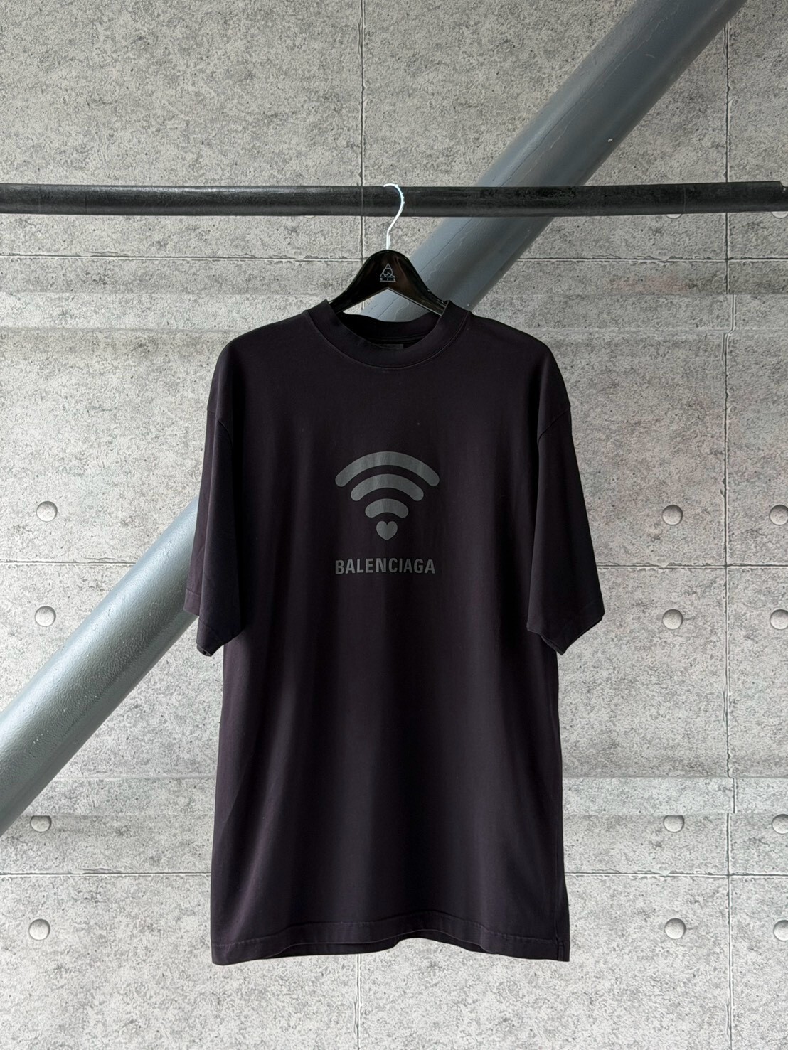 Balenciaga 情人節限定 WIFI愛心印花Logo 短袖T