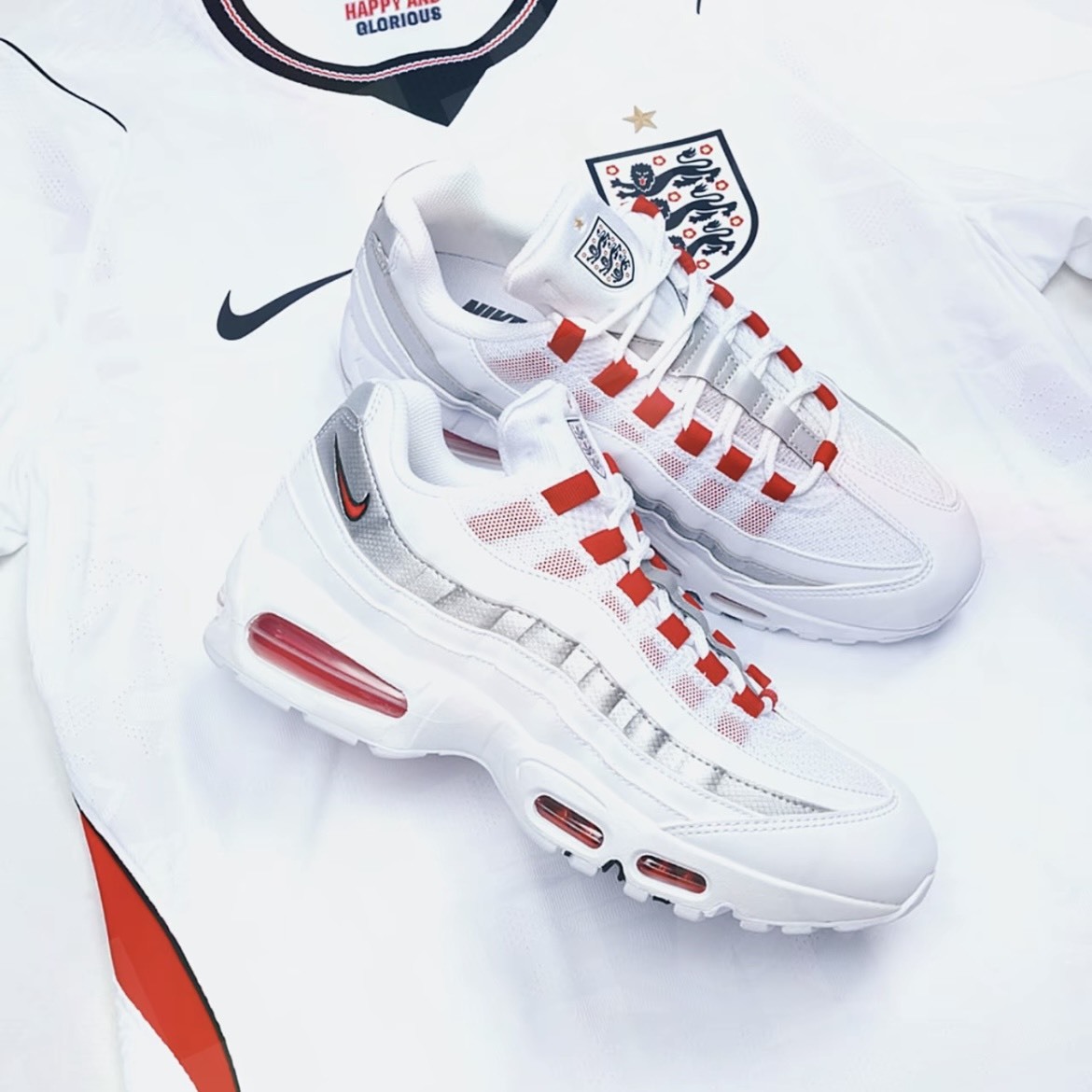 【代購】Nike Air Max 95 Big Bubble "England" 復古氣墊跑鞋 男款 大學紅
