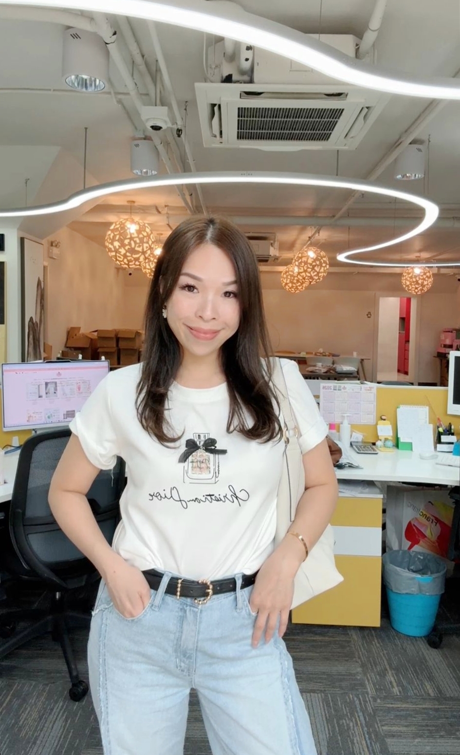 (現貨)韓國蝴蝶結香水超靚棉TEE-2色 #G809
