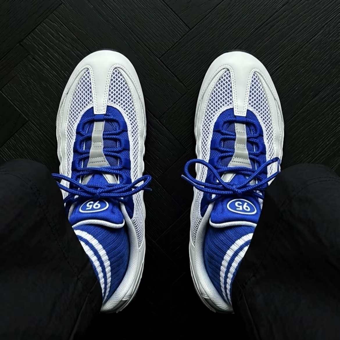 【代購】Nike Air Max 95 Big Bubble SE 復古氣墊跑鞋 男女同款 白藍