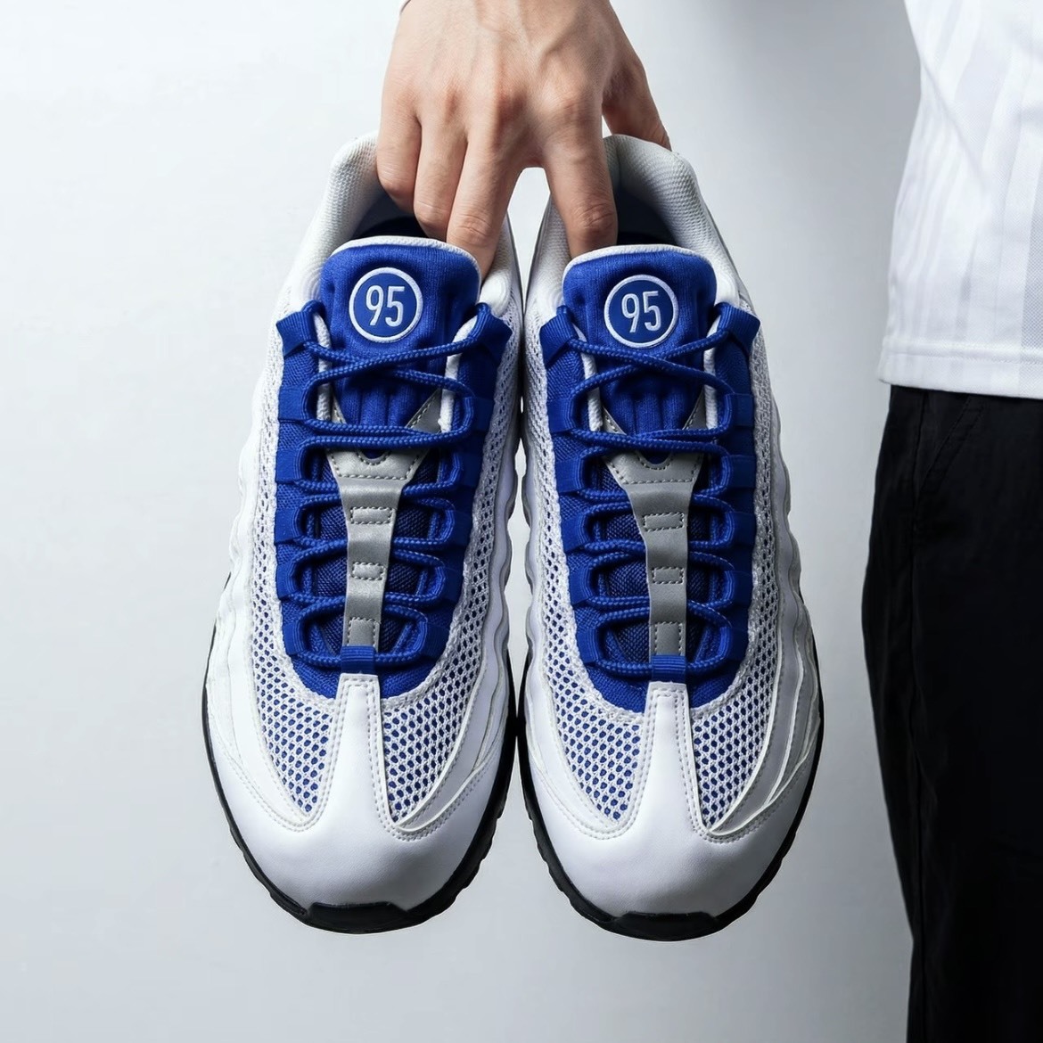【代購】Nike Air Max 95 Big Bubble SE 復古氣墊跑鞋 男女同款 白藍