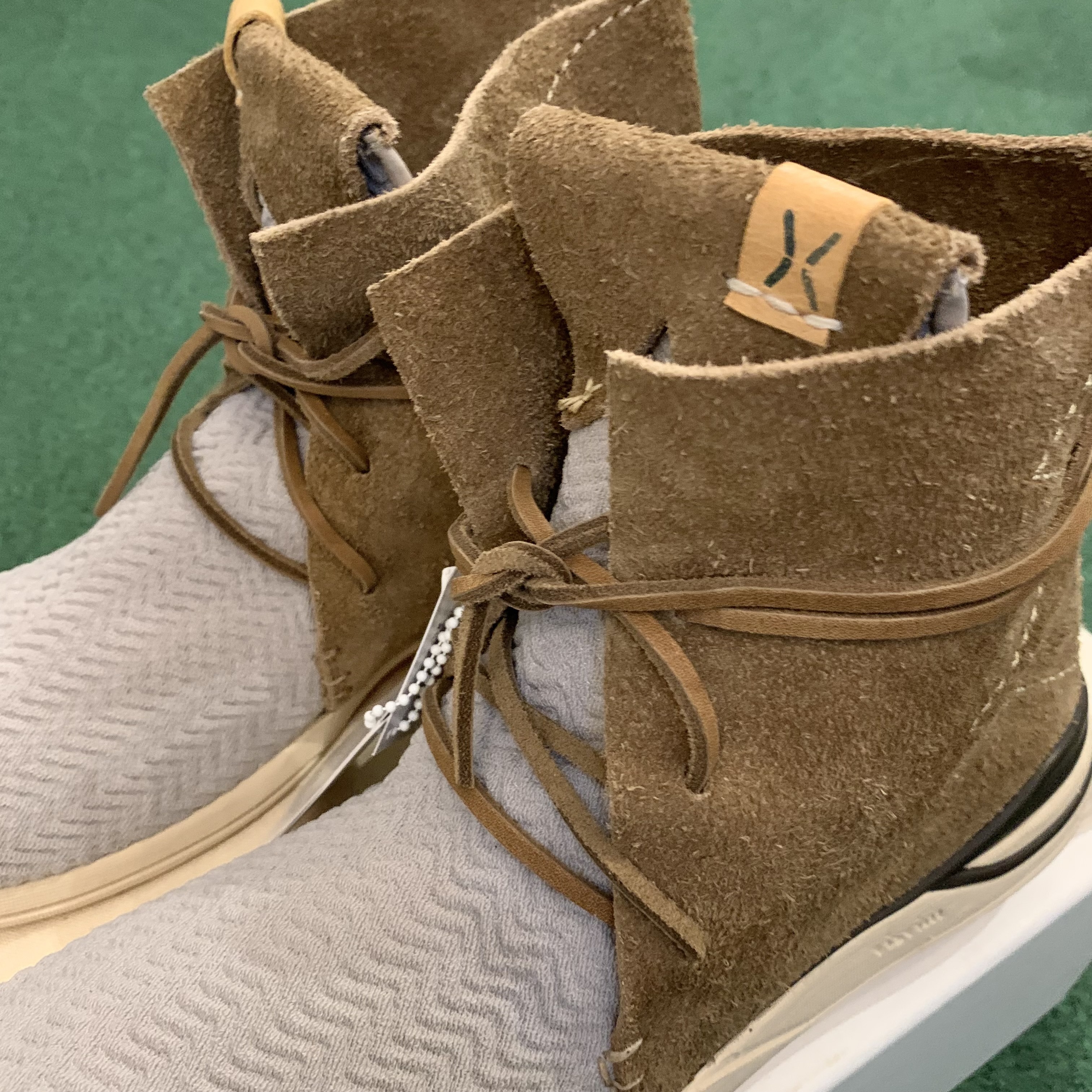 HB SHOP DISPLAY SALE: VISVIM HURON MESH MOC HI-FOLK - GREY/BROWN SIZE 10 IN STOCK NOW (現貨發售中)