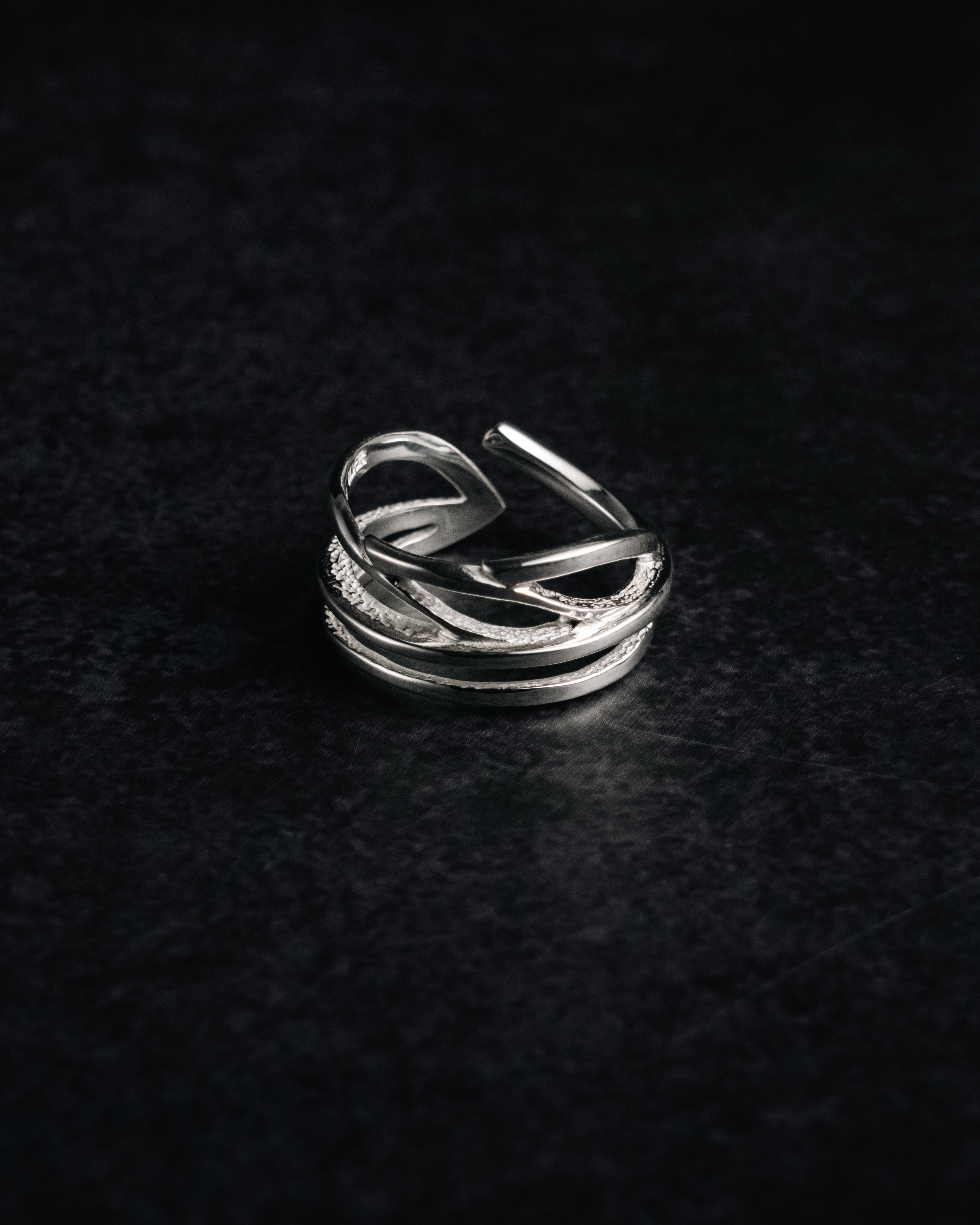 Dear Blossom Vein Feather Ring 全銀羽脈戒 R-146