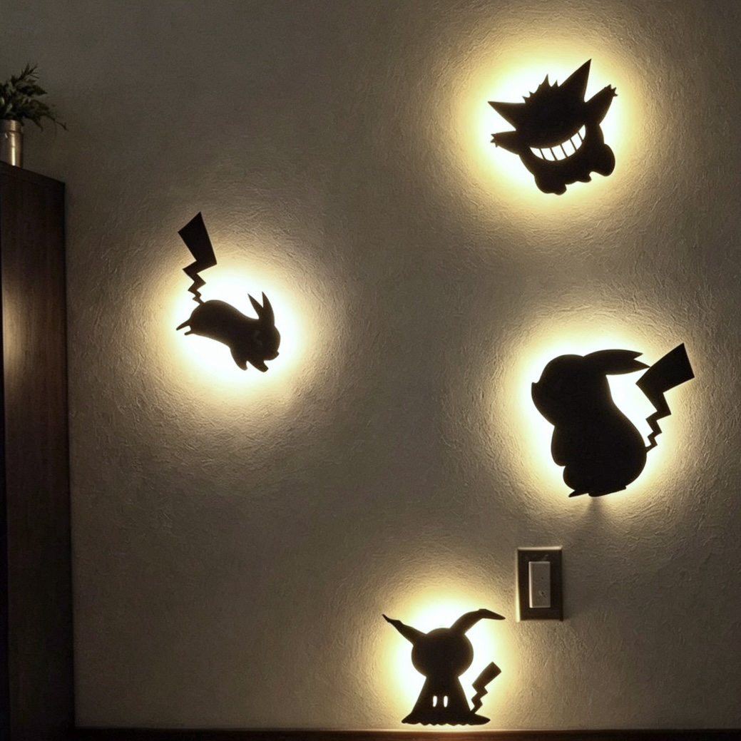 （預購）日本限定連線🇯🇵Pokémon 寶可夢 剪影 夜燈 壁燈 小夜燈
