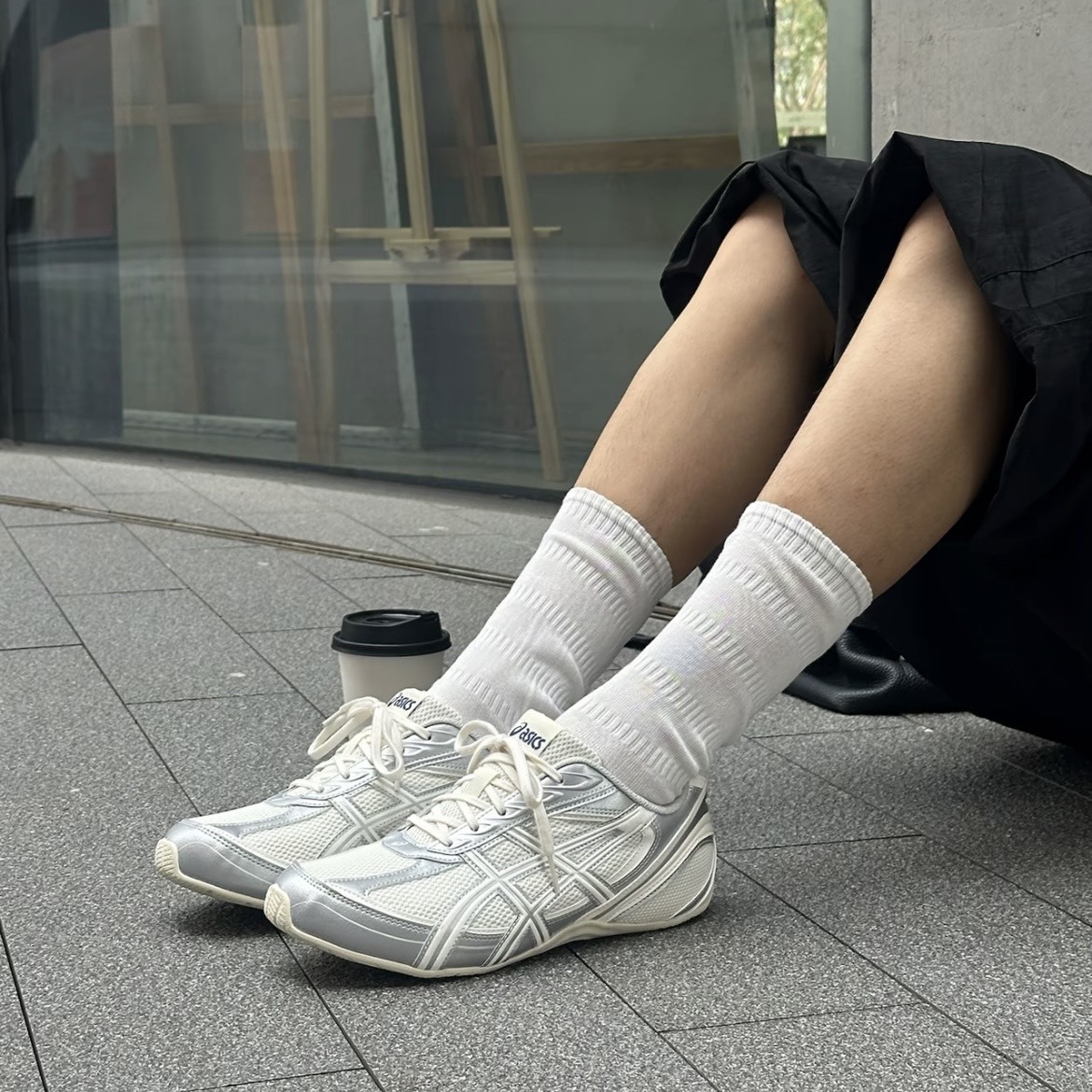 【代購】ASICS GEL-PHAI Z 銀白網面復古薄底休閒鞋 男女同款