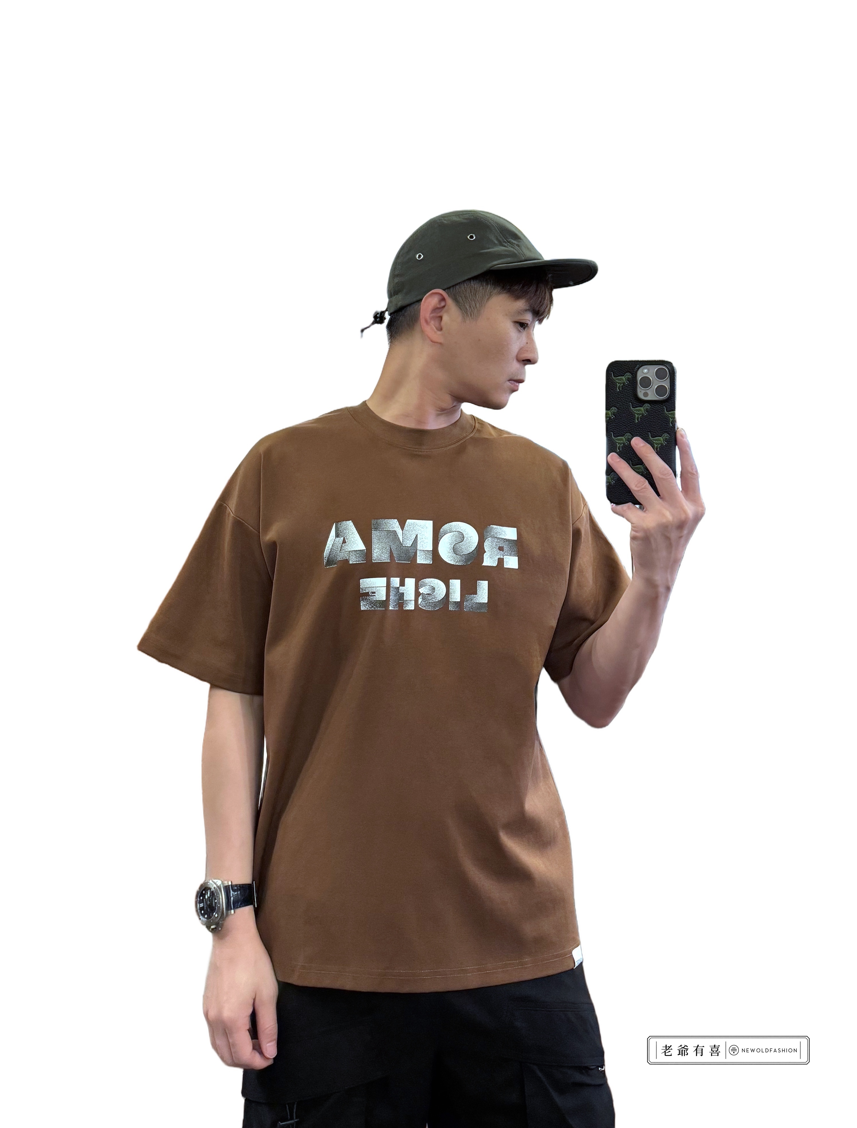 『新品上市』重磅ROMA積木英字短T(NOF2405S6010)-咖