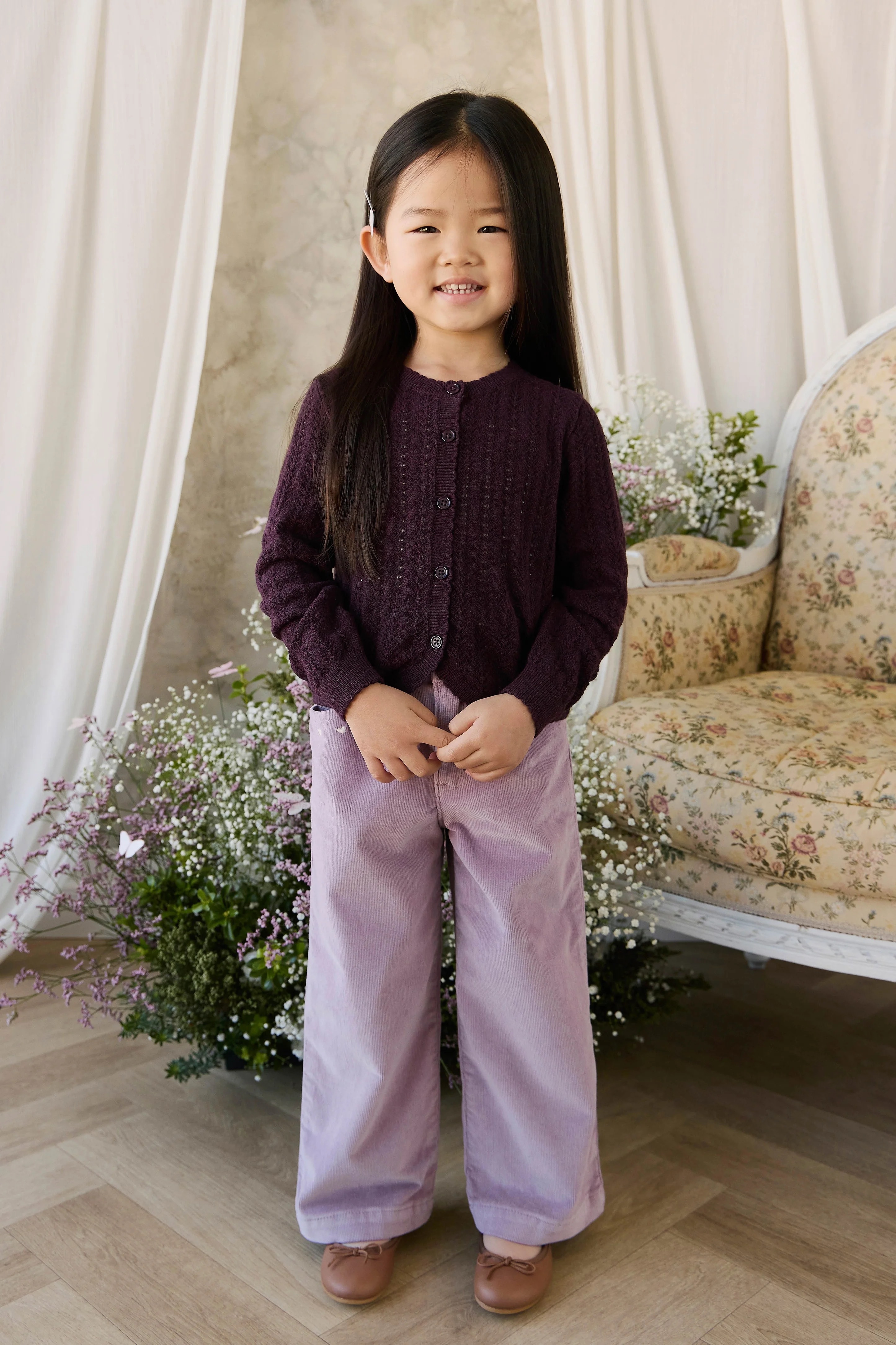 【預購】JAMIE KAY - Maxine Knitted Cardigan（Blackcurrant）
