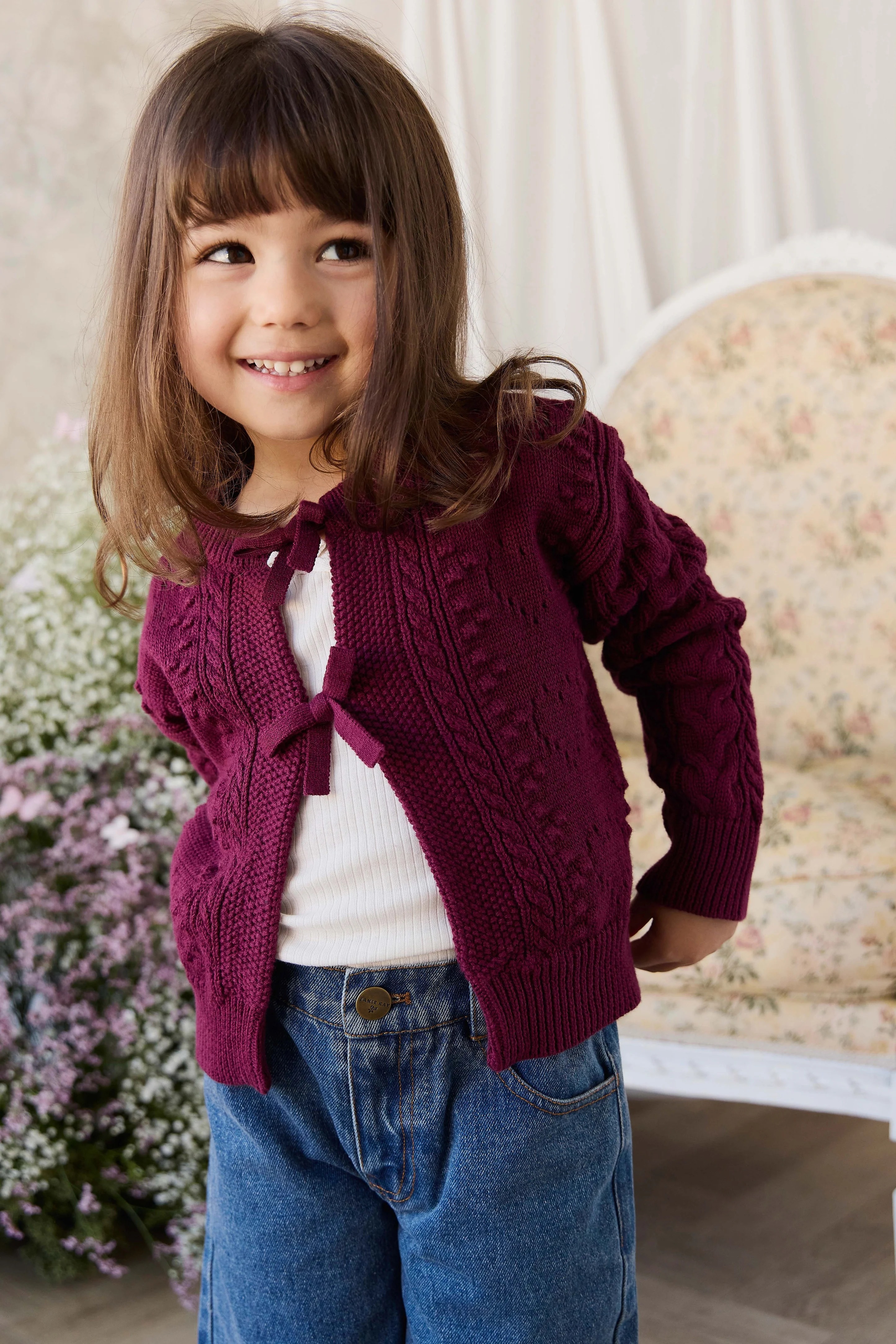 【預購】JAMIE KAY - Josephine Knitted Cardigan（Mulberry Wood）