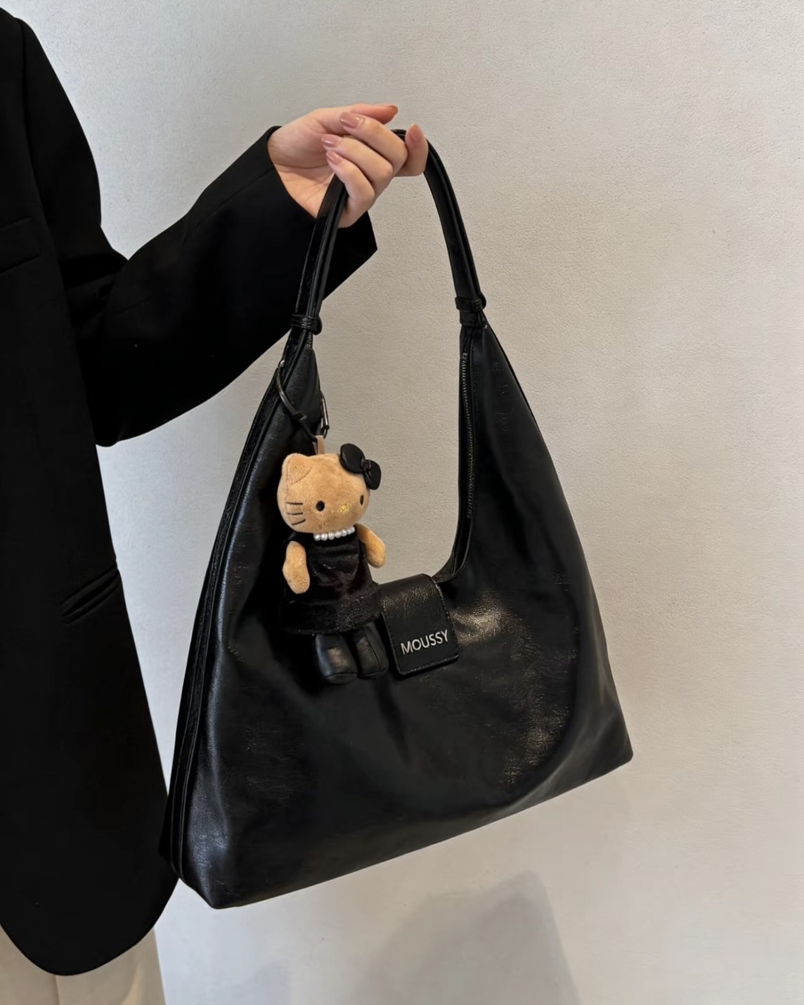 <限時折扣>Moussy Hobo 皮革 托特包 單肩包 肩背包 三色