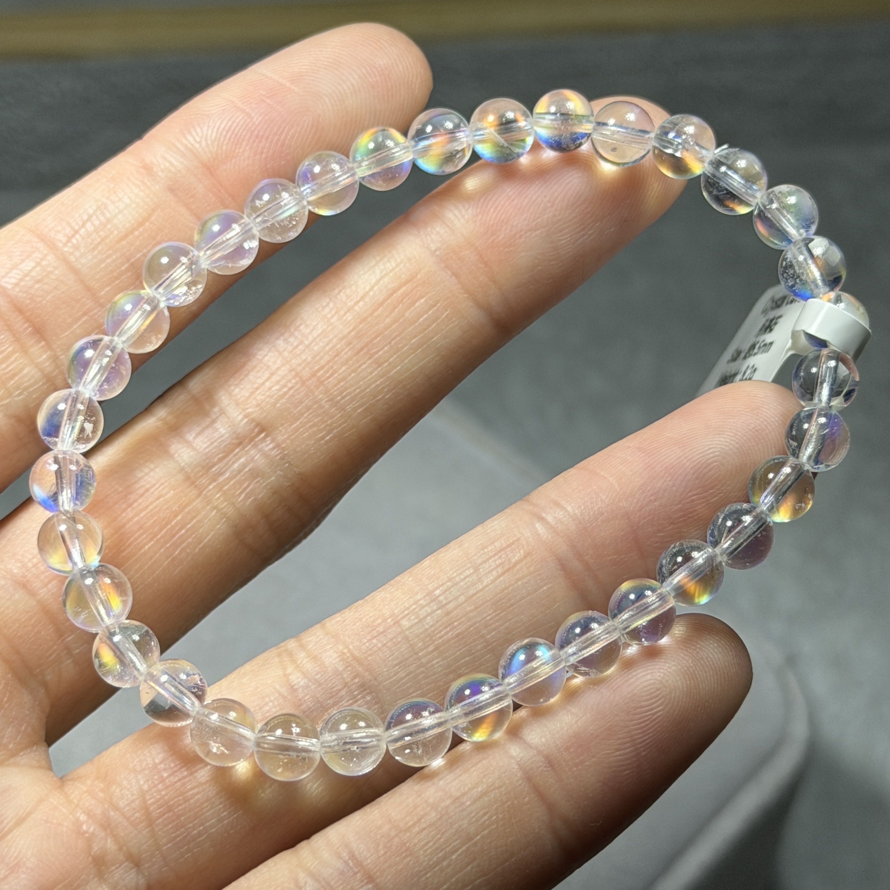 玻璃體彩虹光月亮石 約5.5mm BM1905
