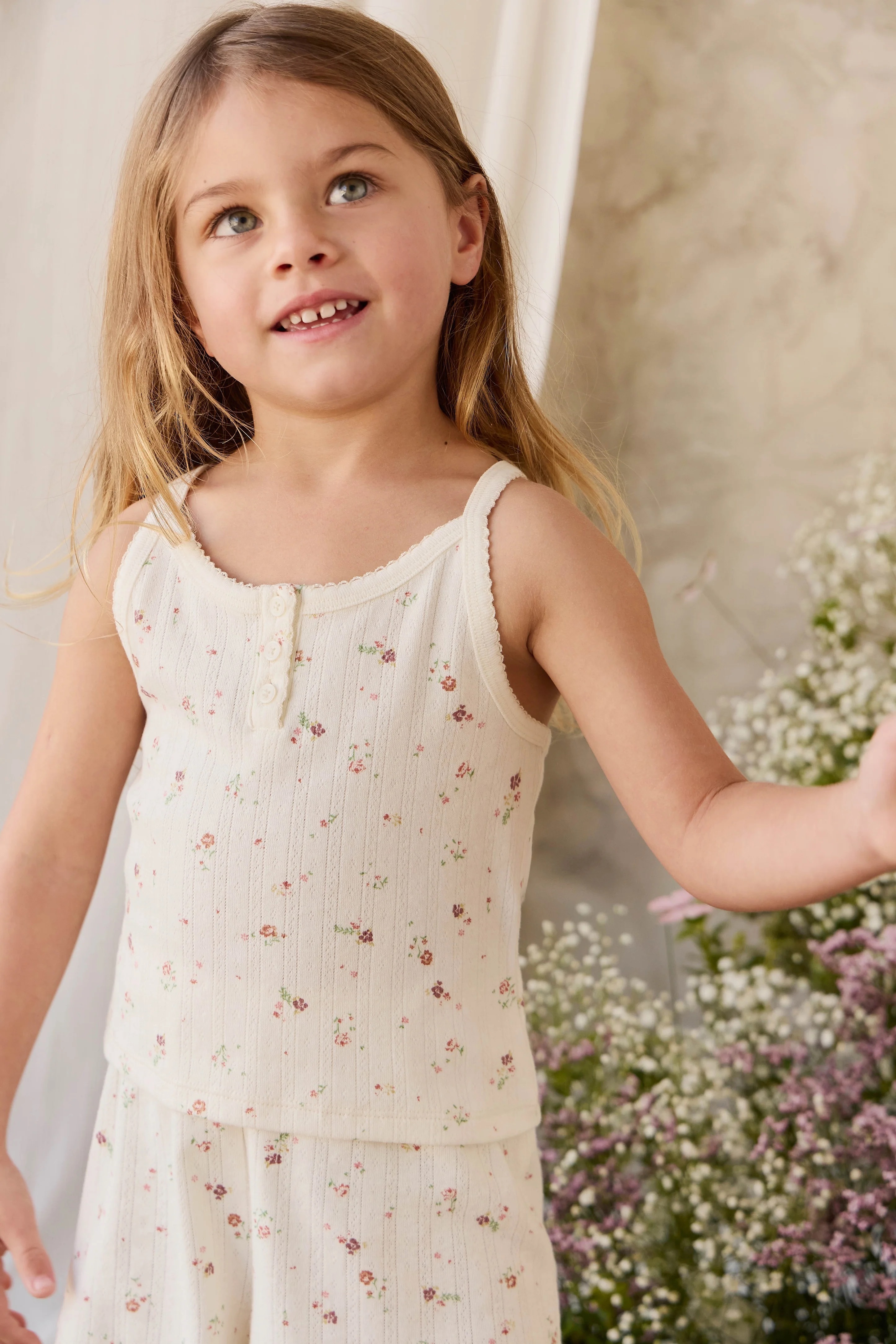 【預購】JAMIE KAY -Organic Cotton Pointelle Anais Singlet（Eloise Egret）