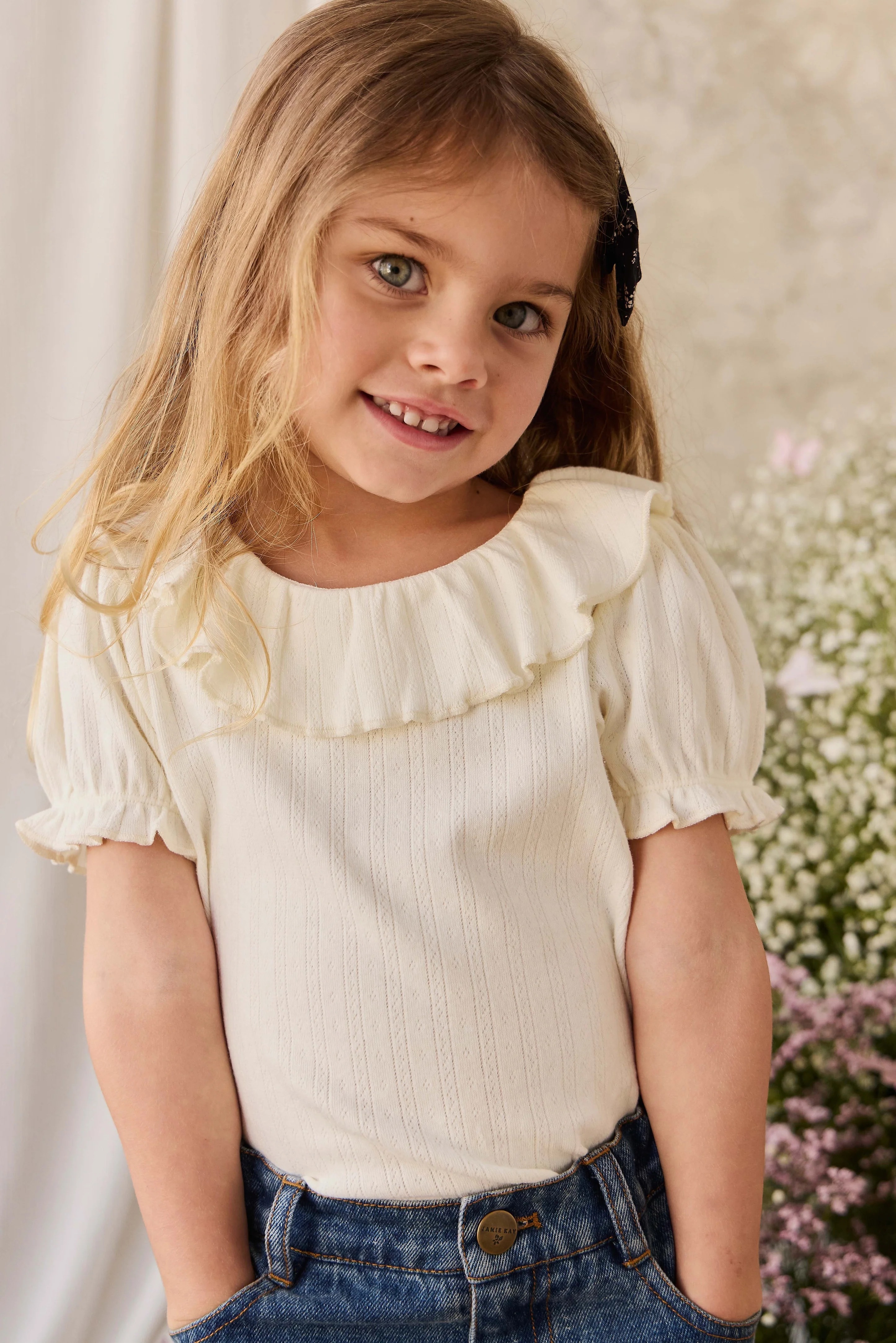 【預購】JAMIE KAY -Organic Cotton Pointelle Marlene Top（Parchment）