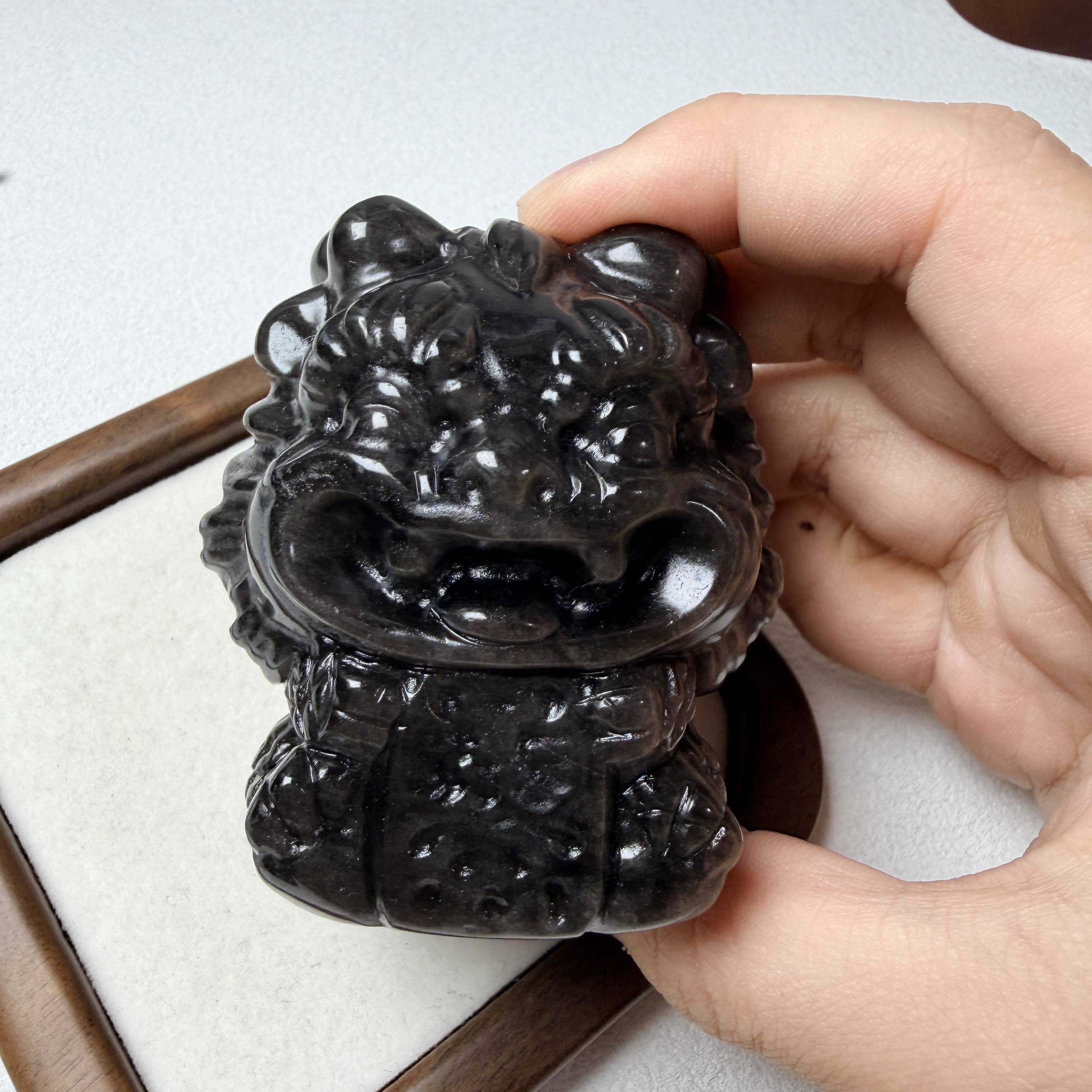 銀曜醒獅擺件｜鎮宅守護・納福開運・吉祥風水擺飾