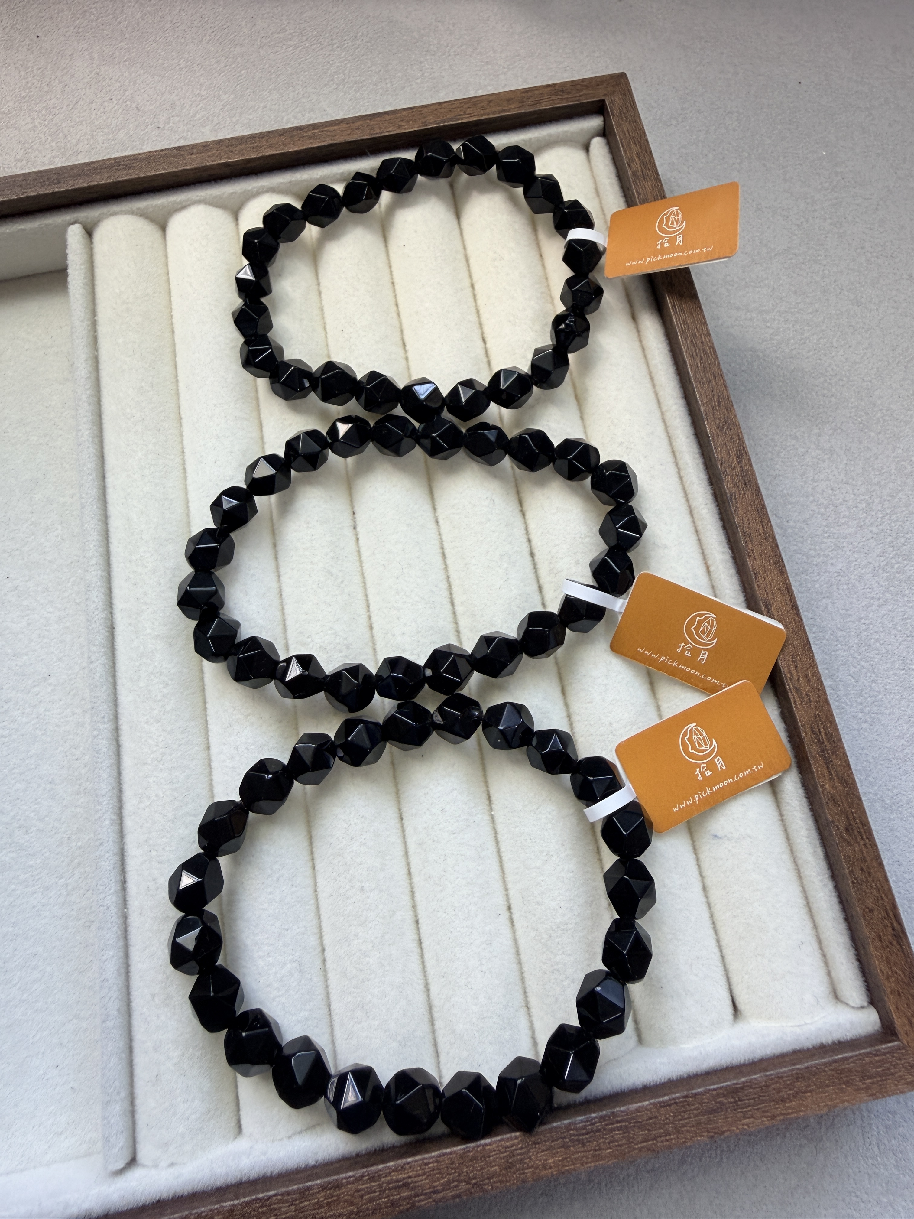 黑曜石鑽切手鍊｜守護·穩定·行動力·海底輪