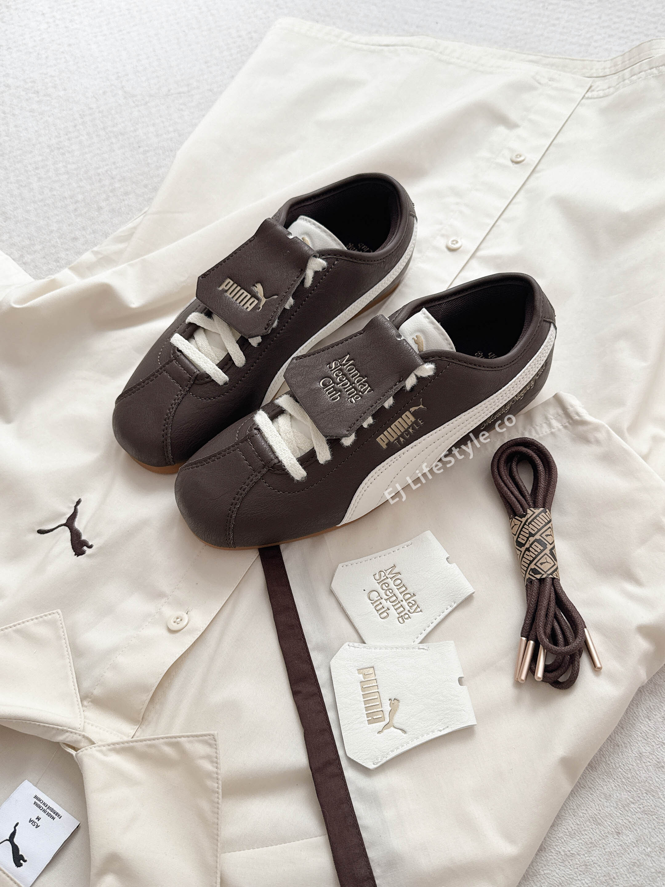 PUMA TACKLE x MONDAY SLEEPING CLUB 巧克力 咖啡 棕色 鞋舌翻蓋 焦糖底 男女鞋 408847-01 / 現貨