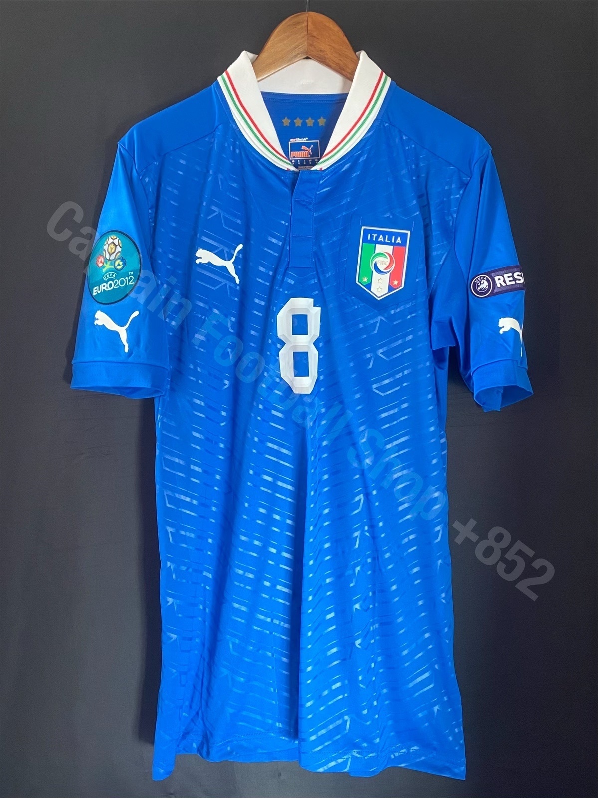 (Player Issue) Italy 2012 UEFA Euro Puma Home Player Issue Shirt #8 MARCHISIO