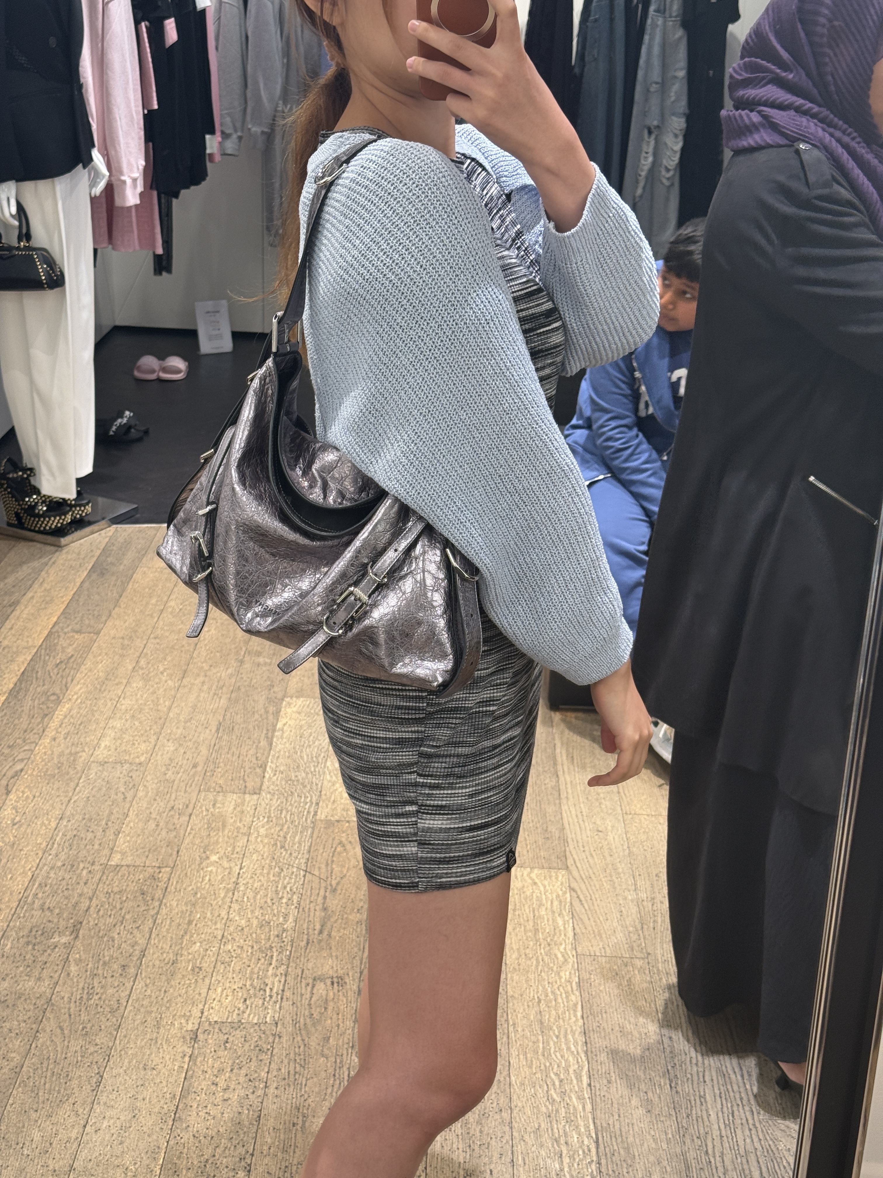 Givenchy voyou medium shoulder bag metallic