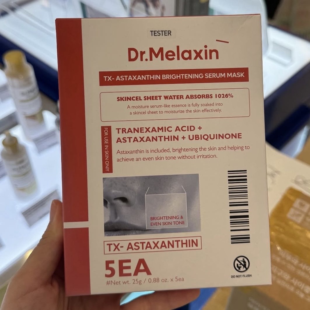 Dr.Melaxin TX 蝦紅素雙效淡斑美白精華面膜 5片