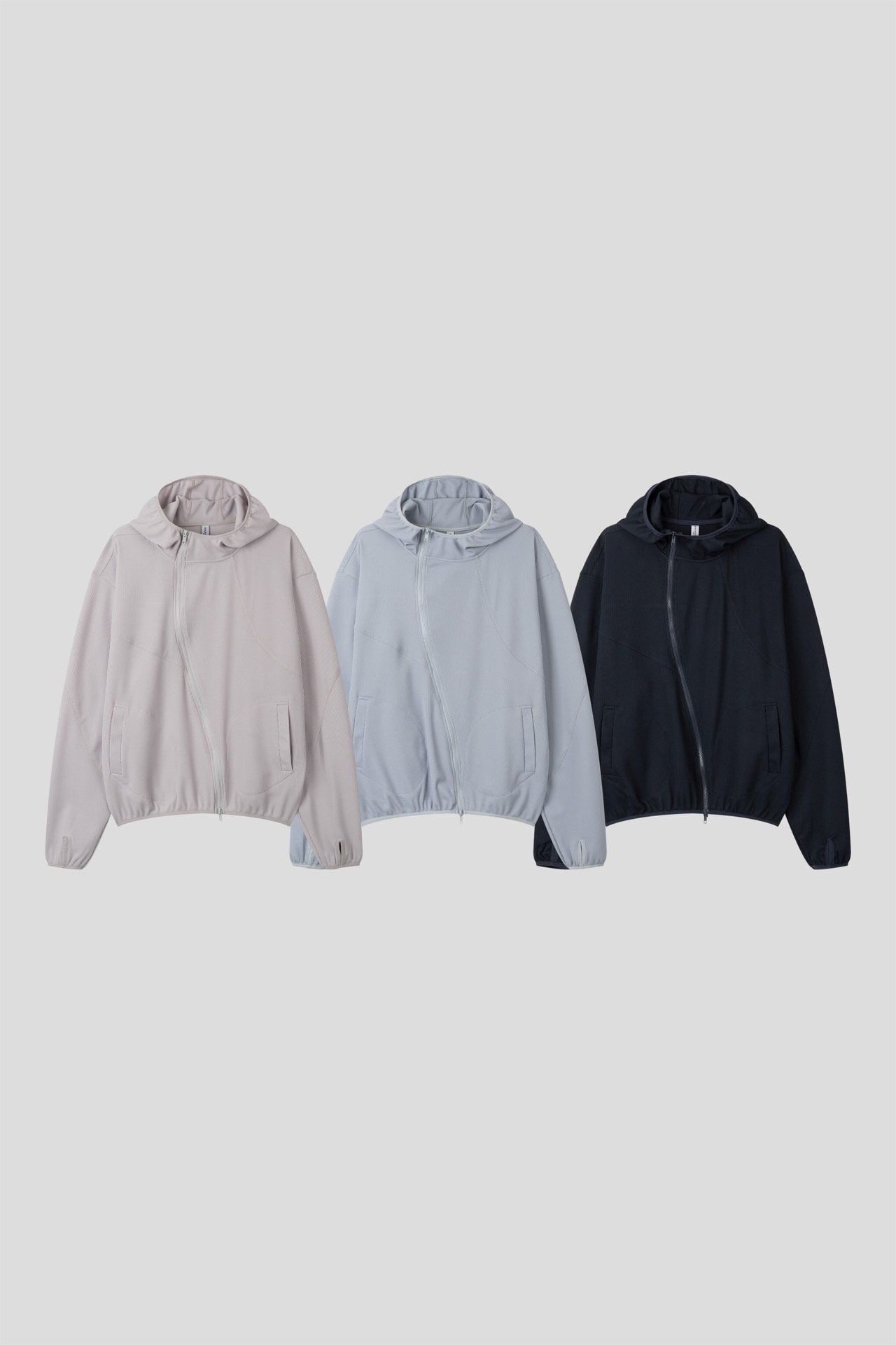 淨色連帽拉鍊外套 kds-040JK