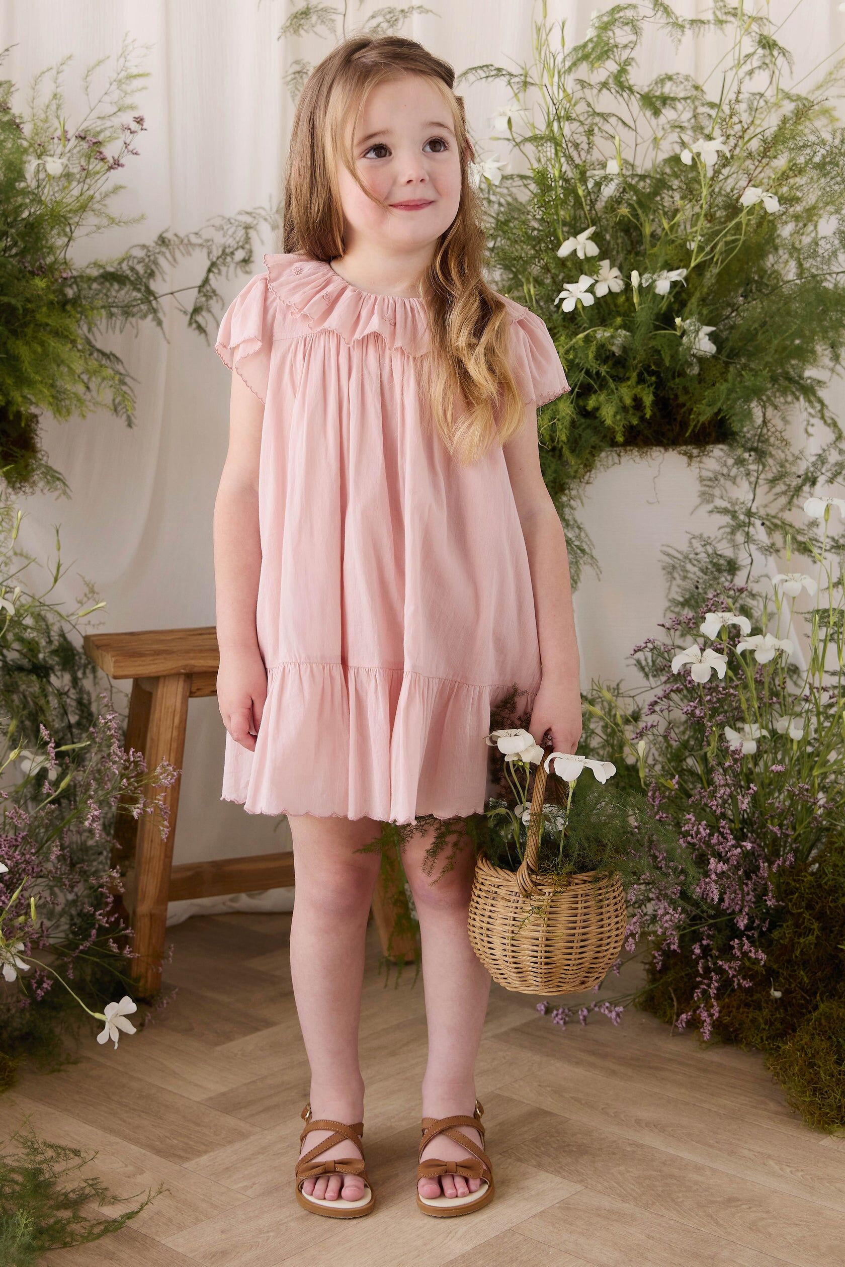 【預購】JAMIE KAY - Organic Cotton Calianna Dress（Shell Pink）