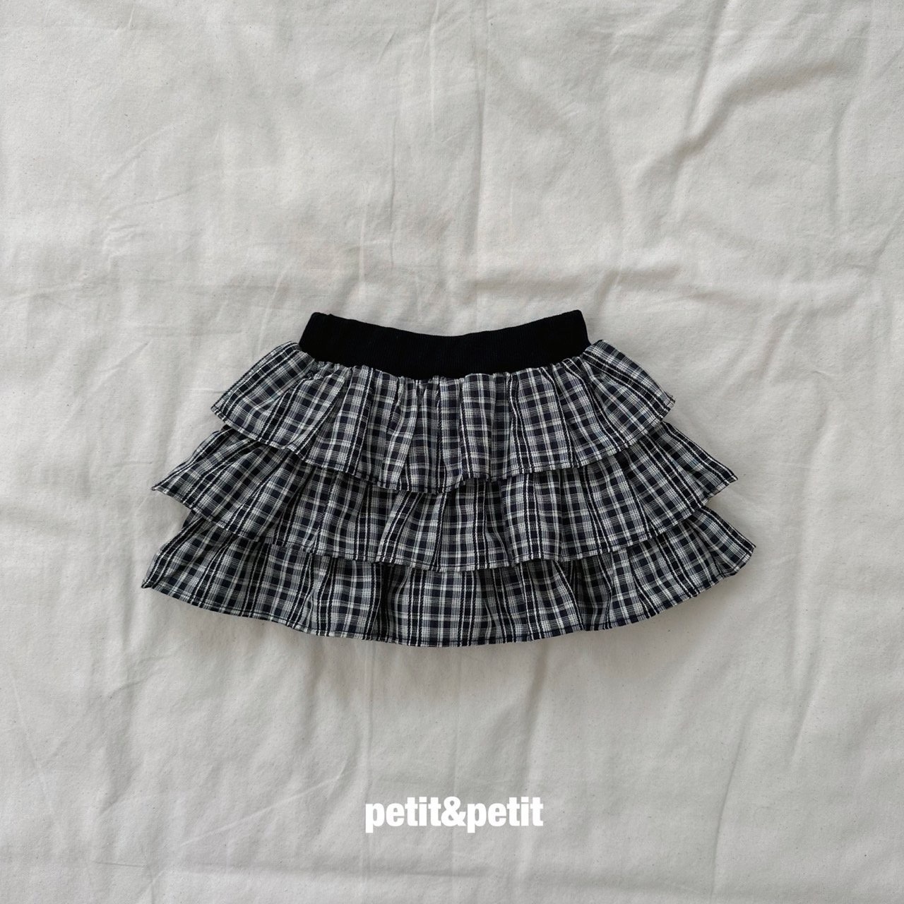 PETIT & PETIT Check Cancan Skirt