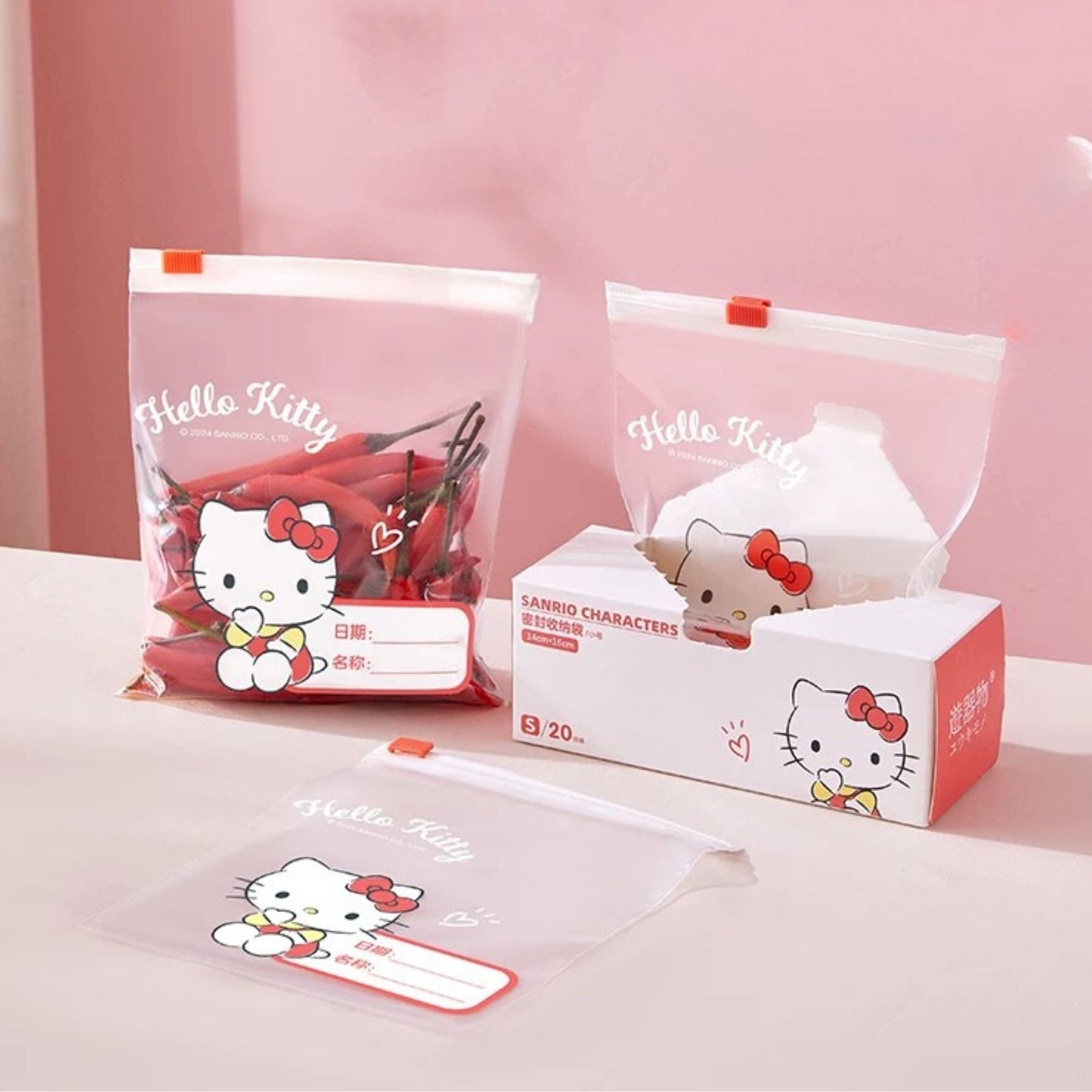 Hello Kitty Sanrio small Food Storage Zipper Bag