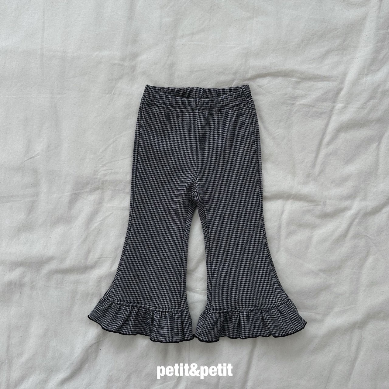 PETIT & PETIT Check Bootcut Pants
