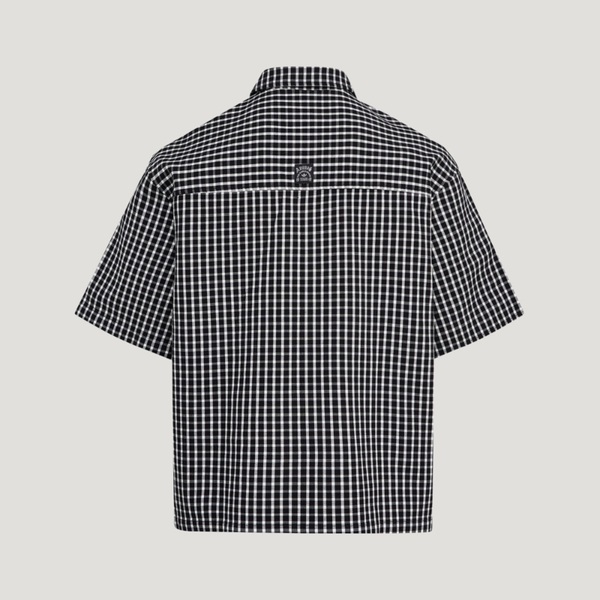 Adidas 愛迪達 Og Shirt LD3862 男 襯衫 運動休閒短袖 格紋 復古 純棉 黑