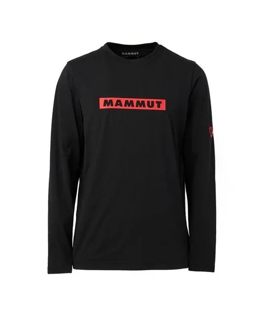 Mammut / QD Logo Print Long Sleeve T-Shirt 男款 亞洲版 經典繡章 / 黑 (M101602250)